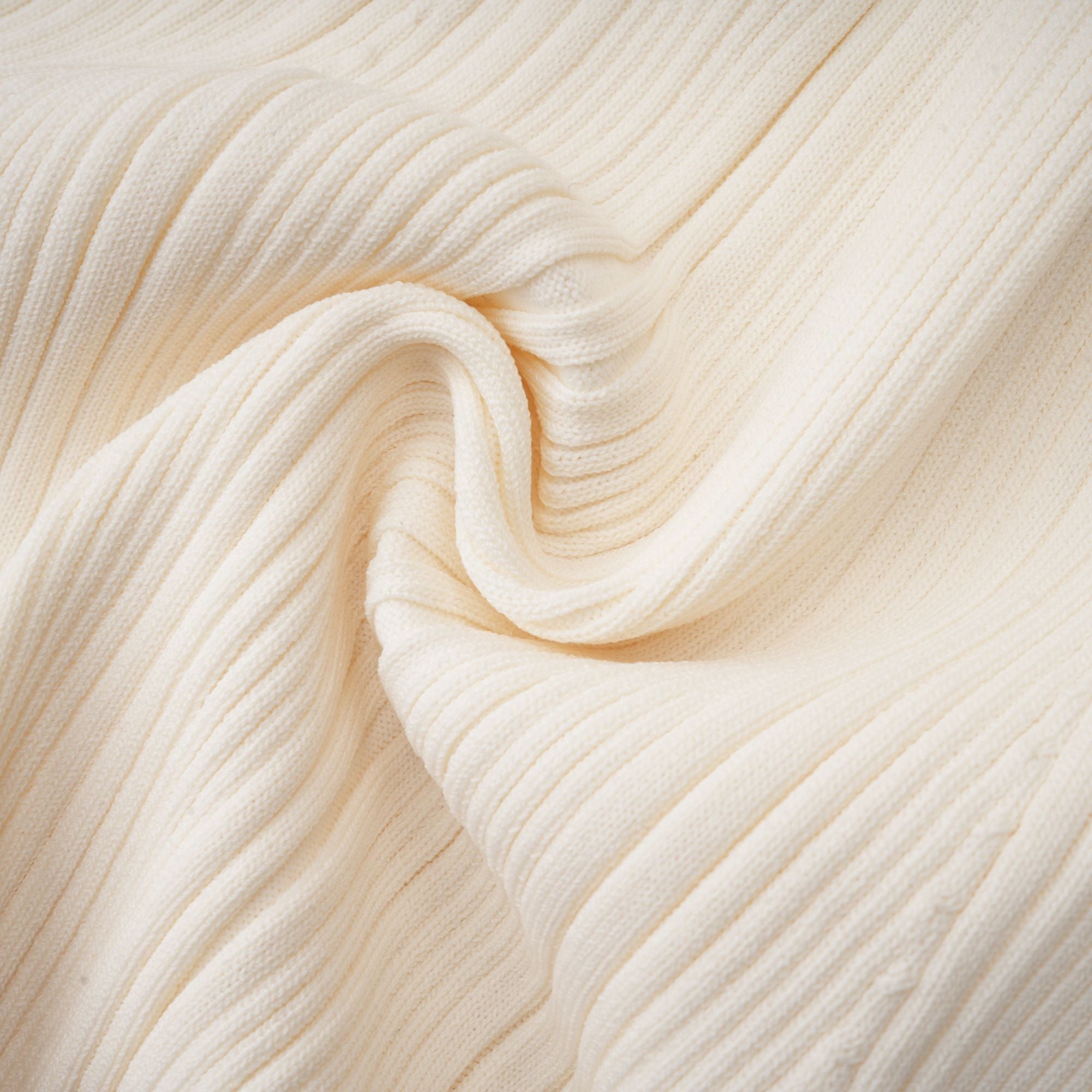 Nouria white mermaid-hem knit midi dress