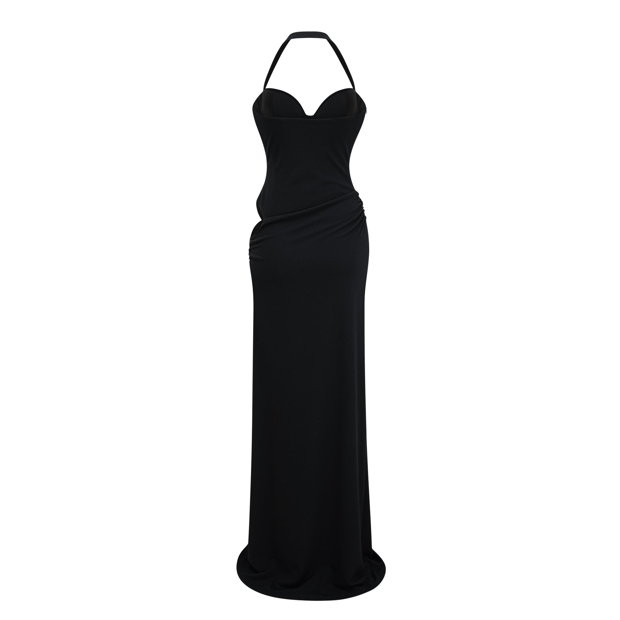 Kaelin Black Halterneck Cut Out Maxi Dress (Final Sale)