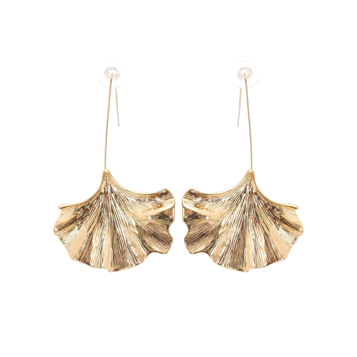 Juliet gold ginkgo drop earrings