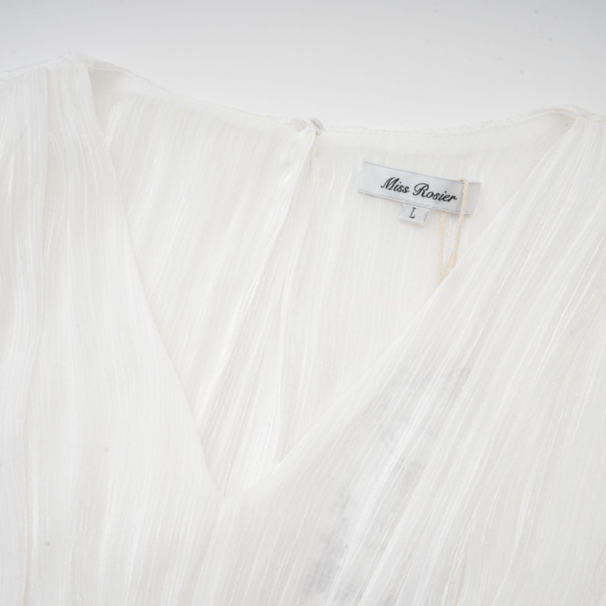 Rosier fully-pleated cinched mini dress in White (Final Sale-US Only)
