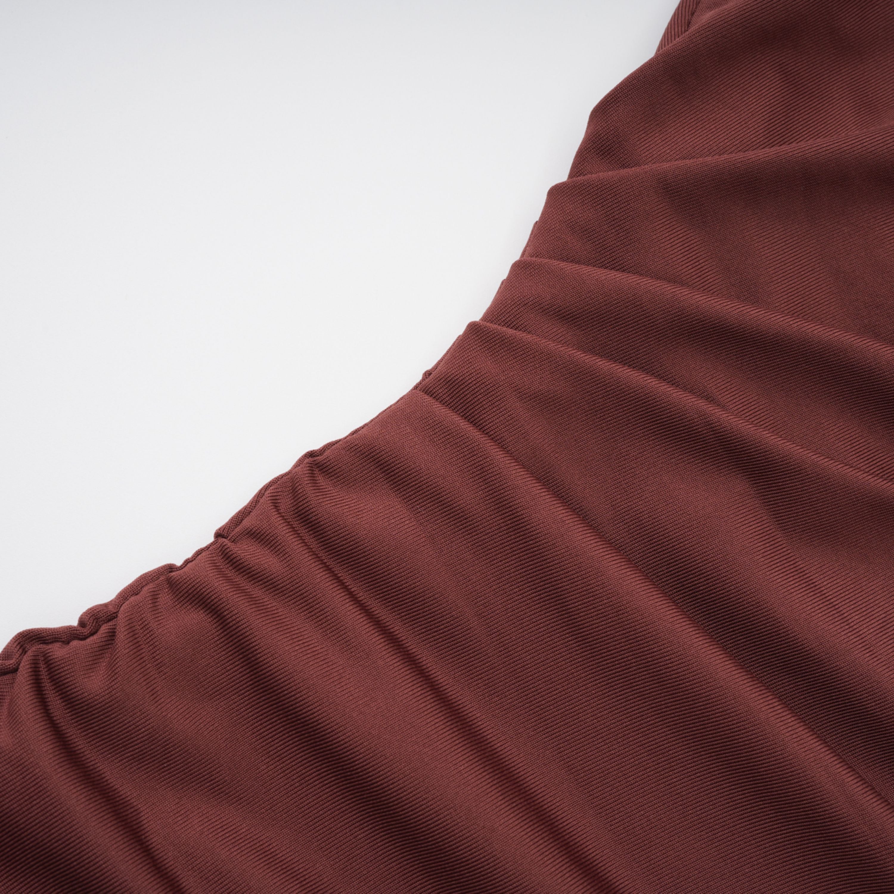 Seren Brown Ruched Tulle Panel Maxi Dress (Final Sale-US Only)