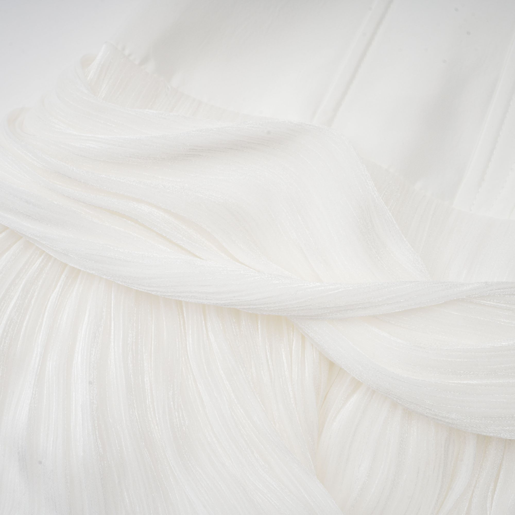 Rosier white fully-pleated cinched mini dress