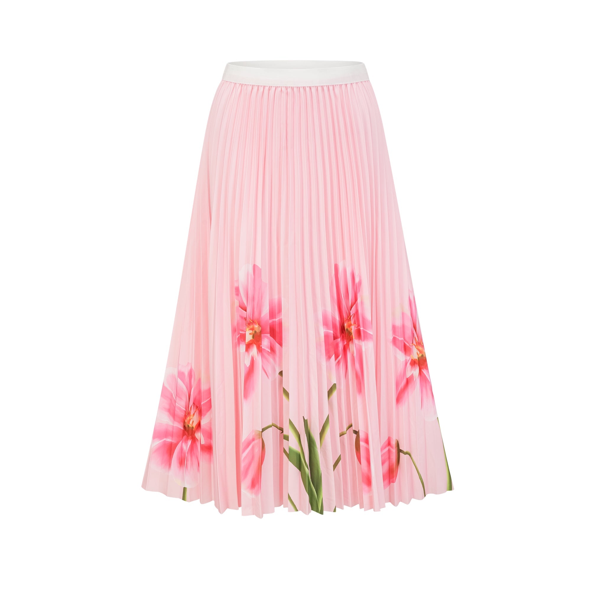 Justine floral-print stretch top & skirt matching set (Final Sale)