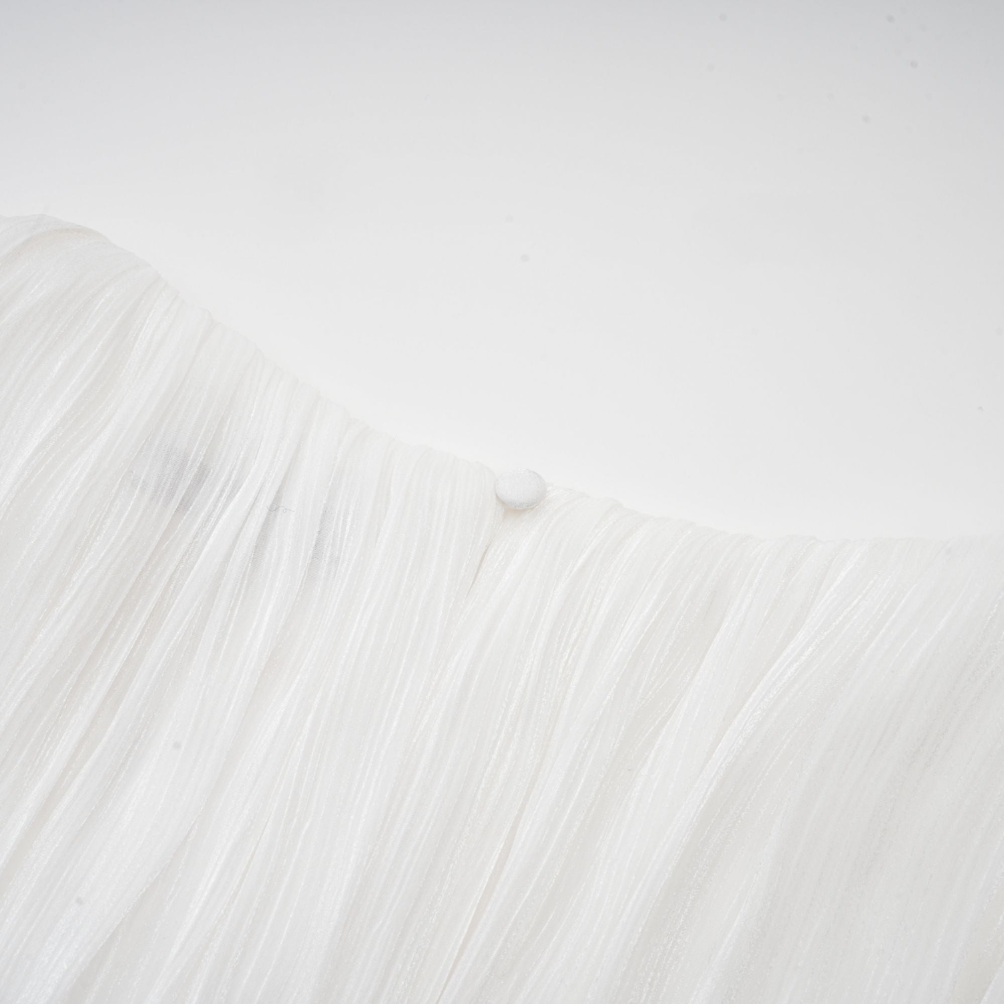 Rosier white fully-pleated cinched mini dress