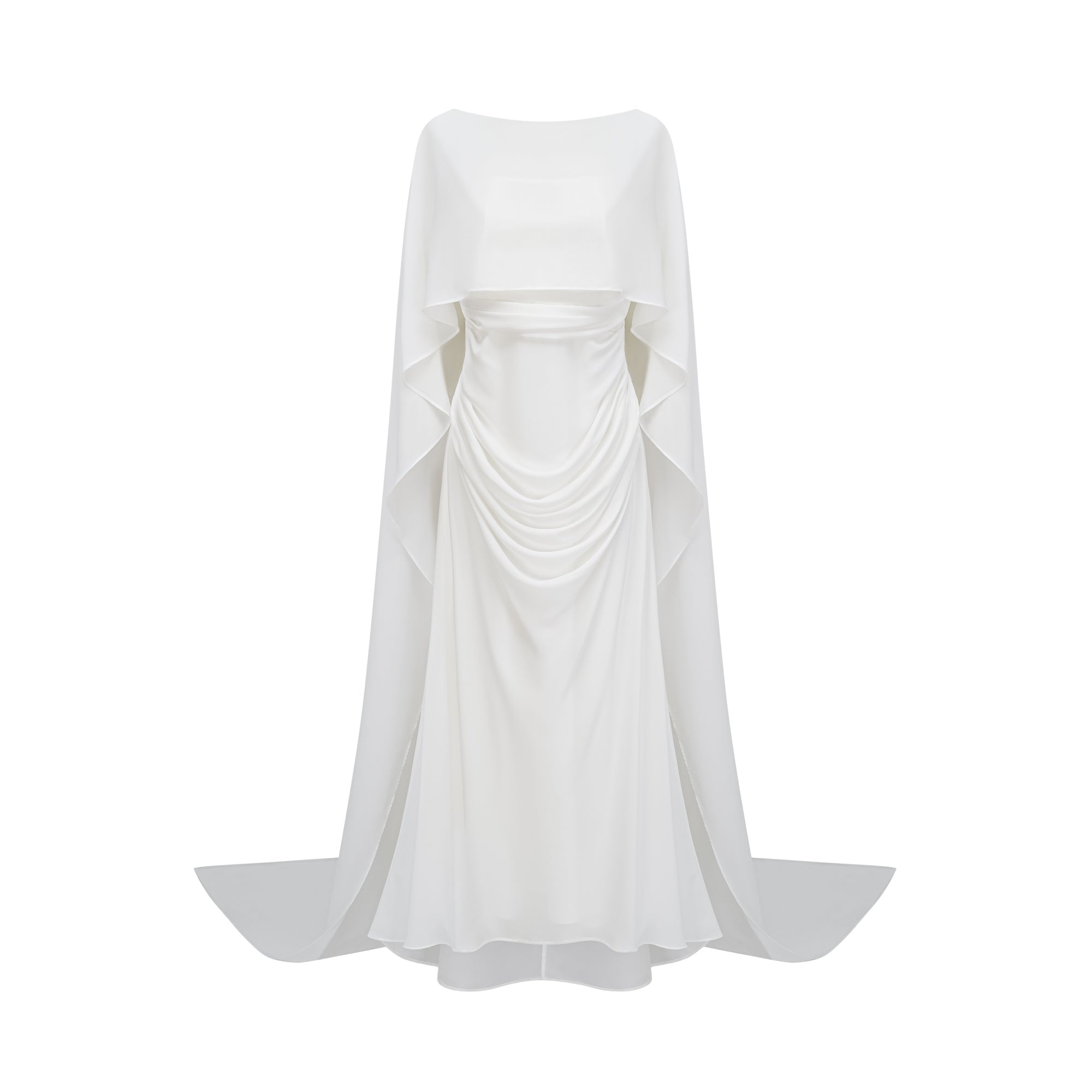 Léonie White Tulle Cape & Dress Set (Final Sale-US Only)
