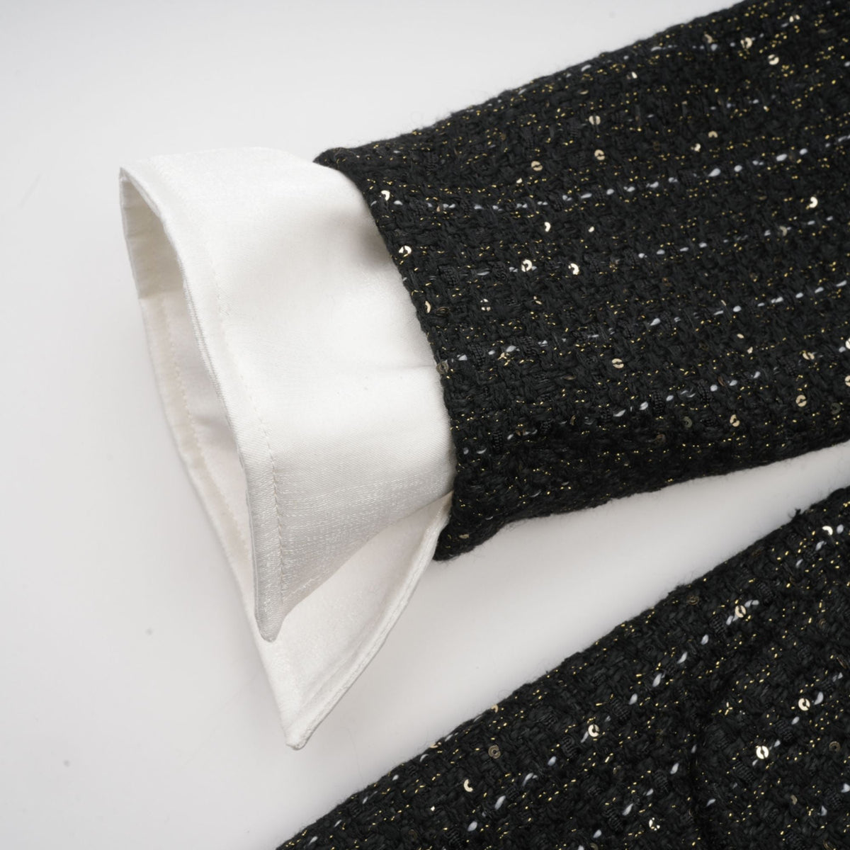 Audrey black sequin panelled tweed mini dress (Final Sale-US Only)