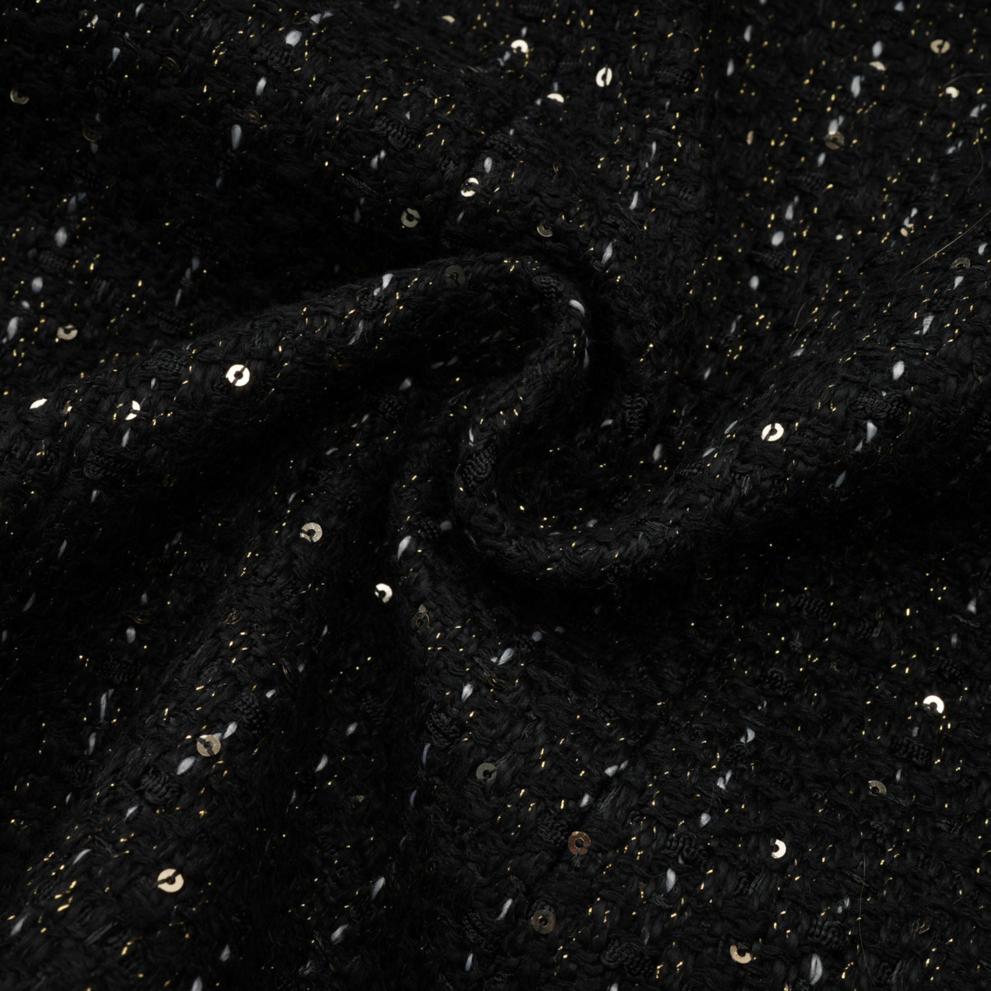 Audrey black sequin panelled tweed mini dress (Final Sale)