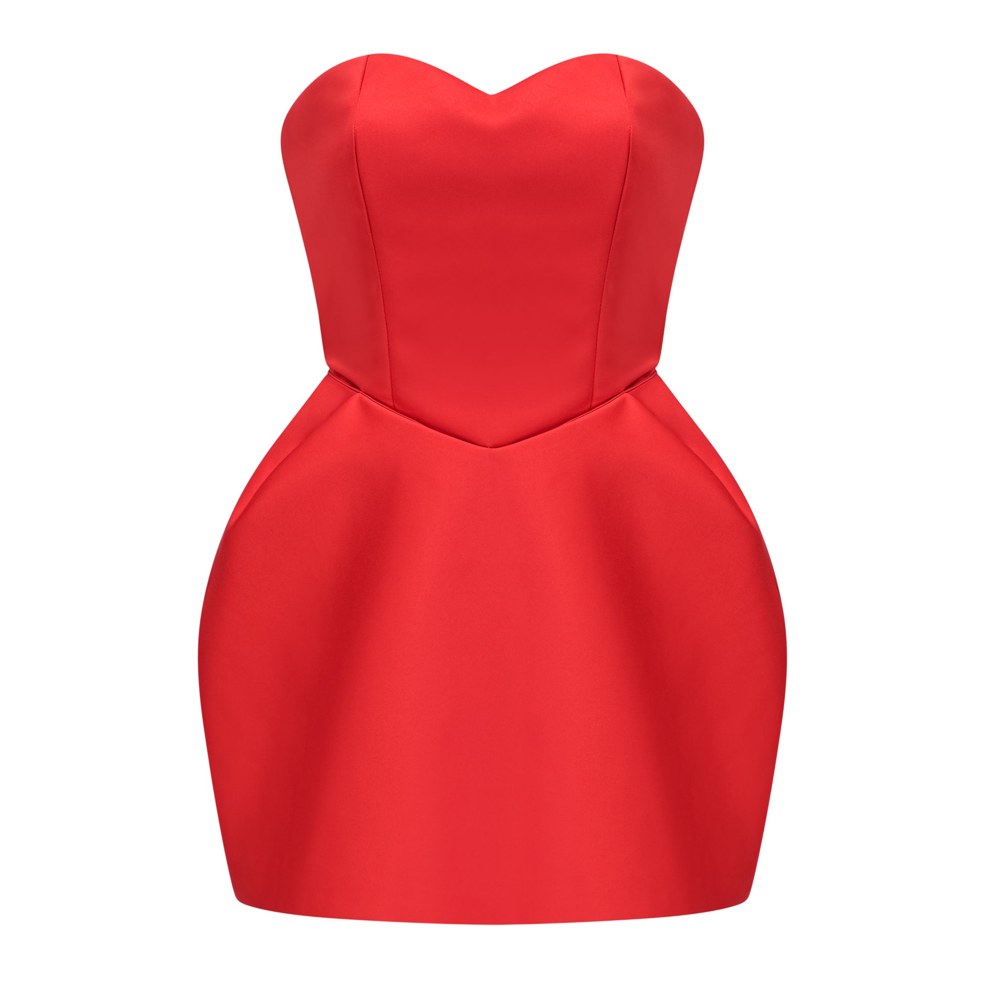 Laure Red Heart Off-shoulder Mini Dress