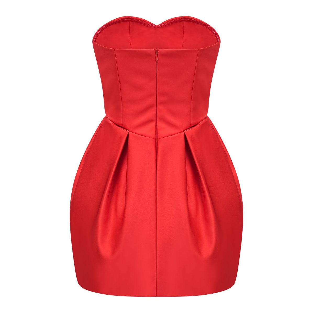 Laure Red Heart Off-shoulder Mini Dress (Final Sale-US Only)