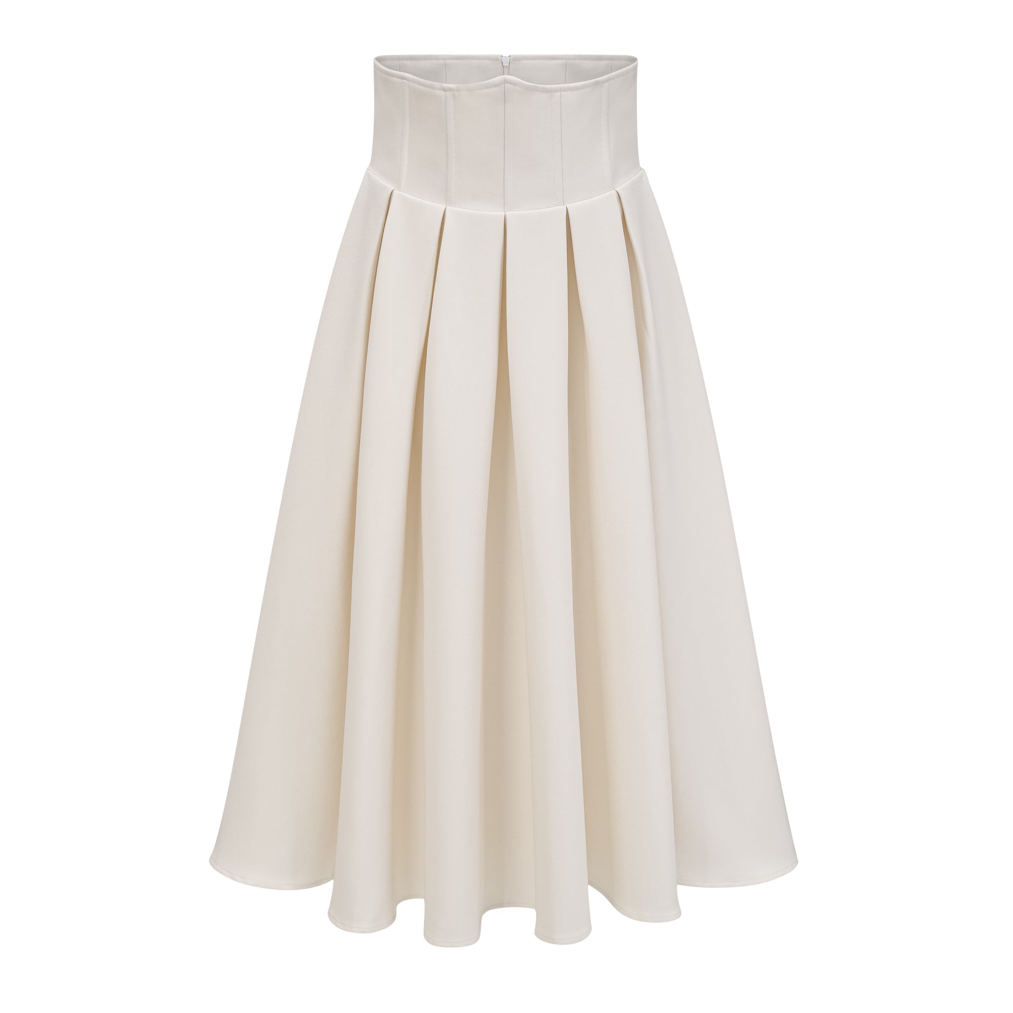 Maja White Faux Pearl Jacket & Pleated Skirt Set (Final Sale-US Only)