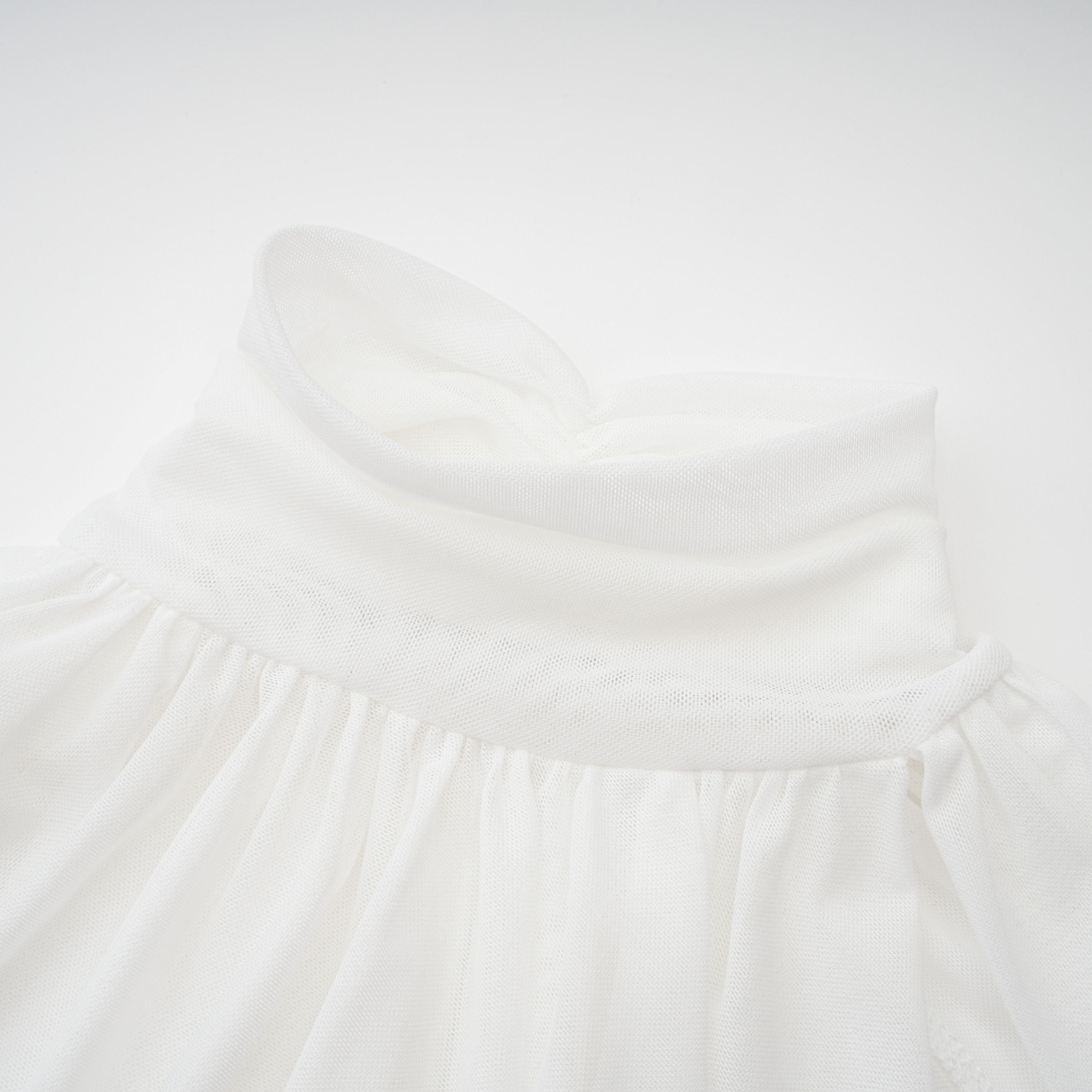 Giuseppina White High Neck Cut-Out Top & Skirt Set (Final Sale-US Only)