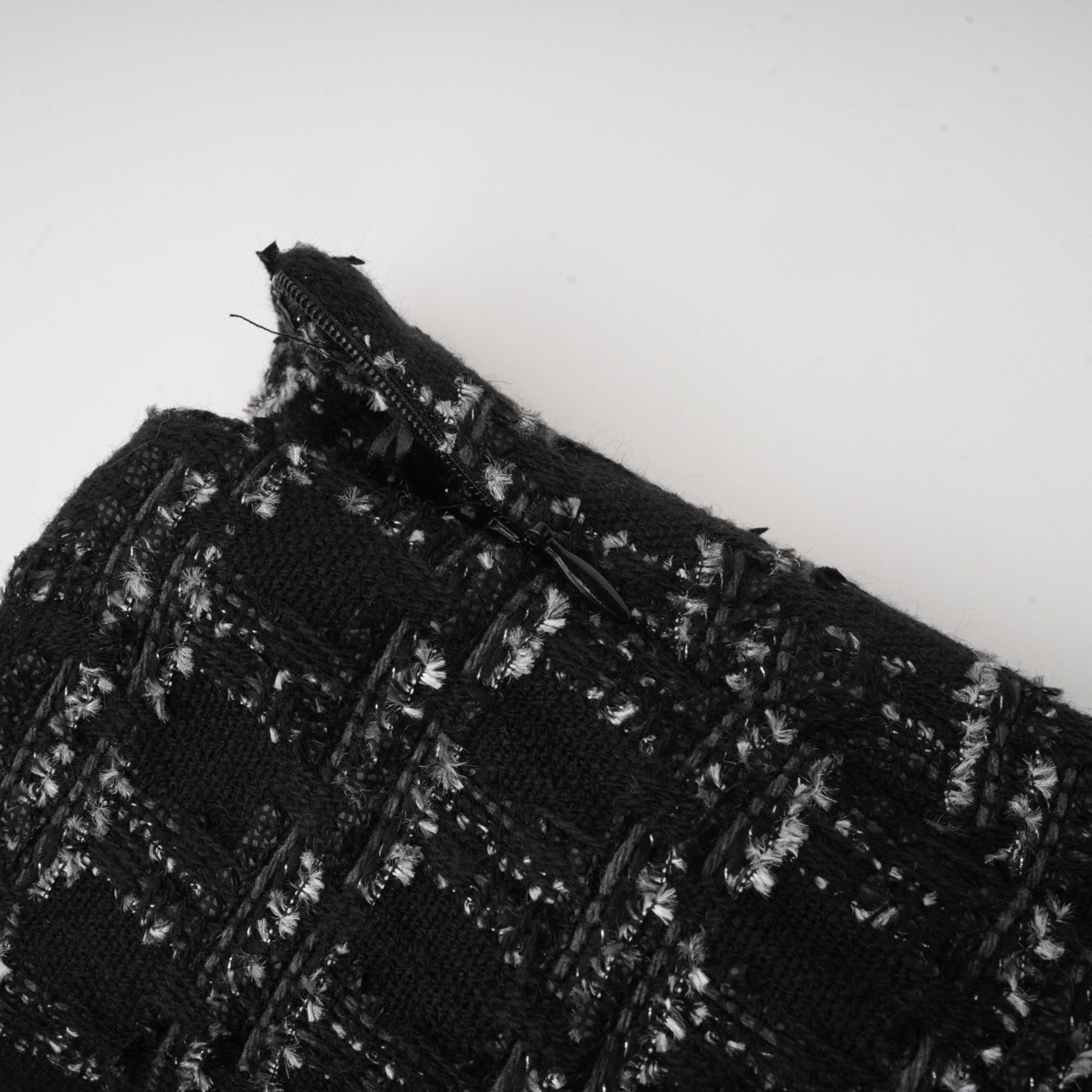 Axelle black checked tweed vest top & skirt matching set (US Only)