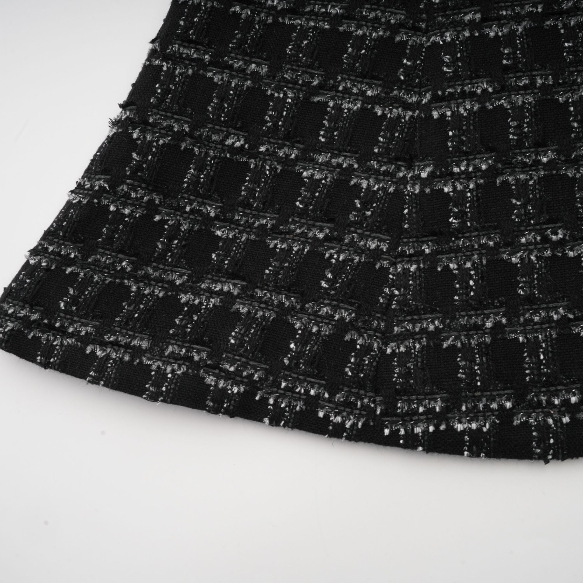 Axelle black checked tweed vest top & skirt matching set (US Only)