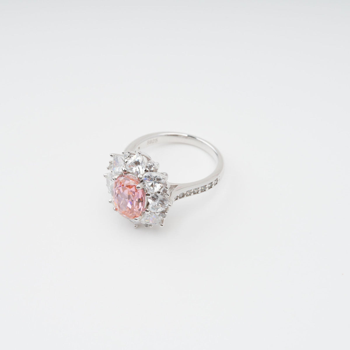 Joséphine Pink Pavé-Set Zircon Gemstone Sterling Silver Ring