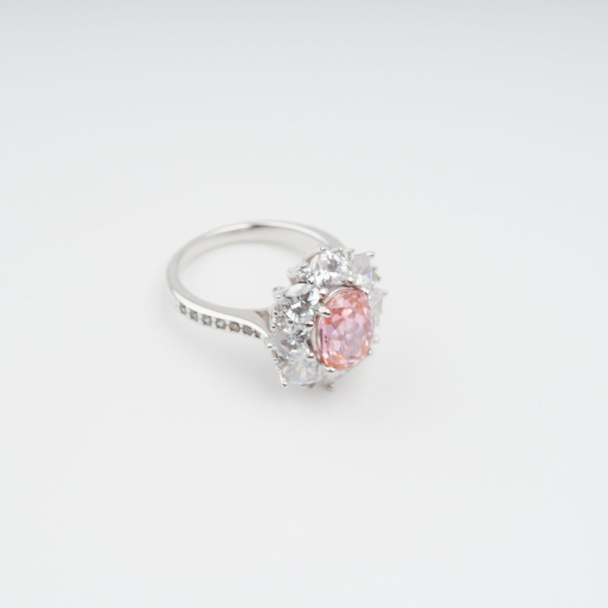 Joséphine Pink Pavé-Set Zircon Gemstone Sterling Silver Ring