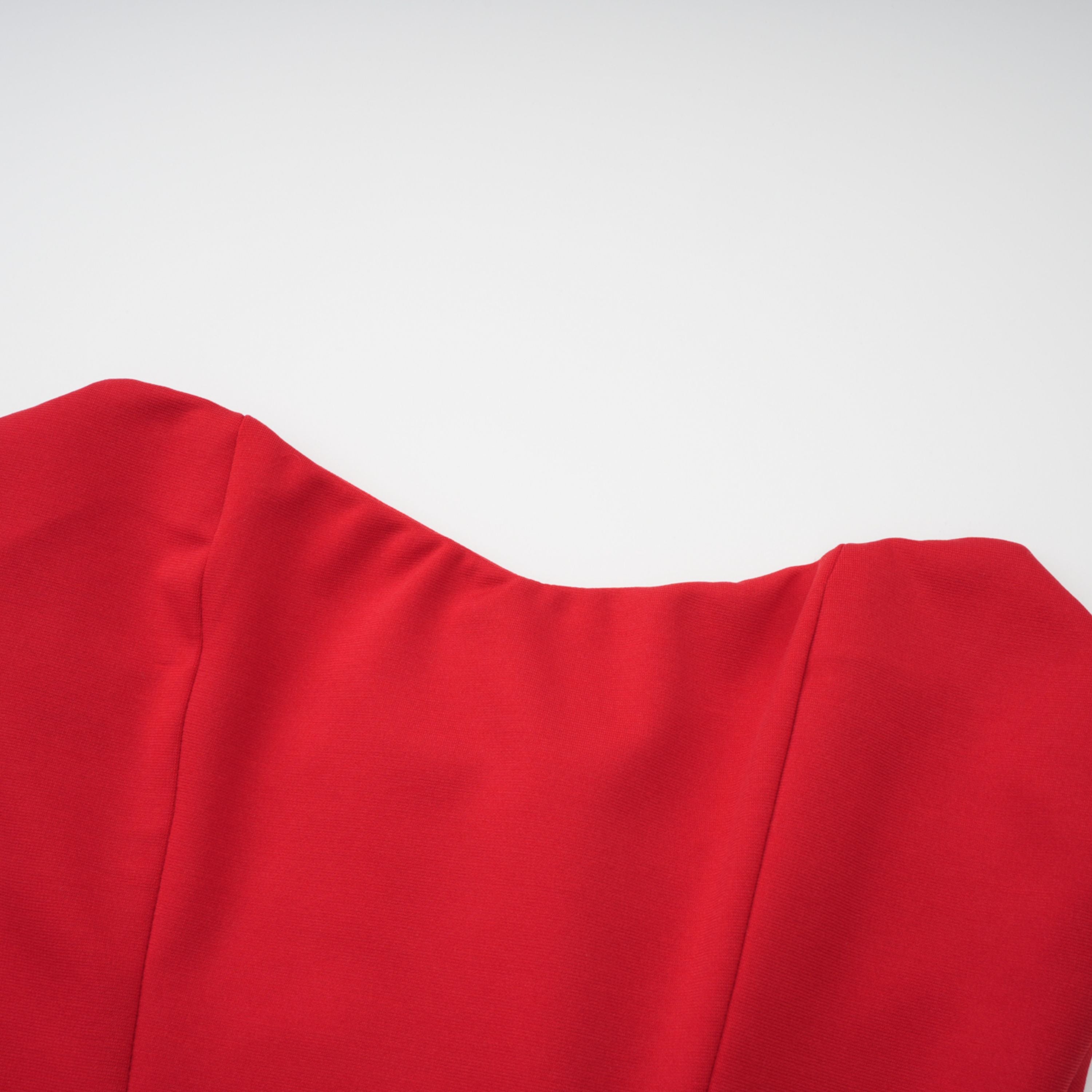 Berit Red Scarf Off Shoulder Ruched Maxi Dress (Final Sale-US Only)