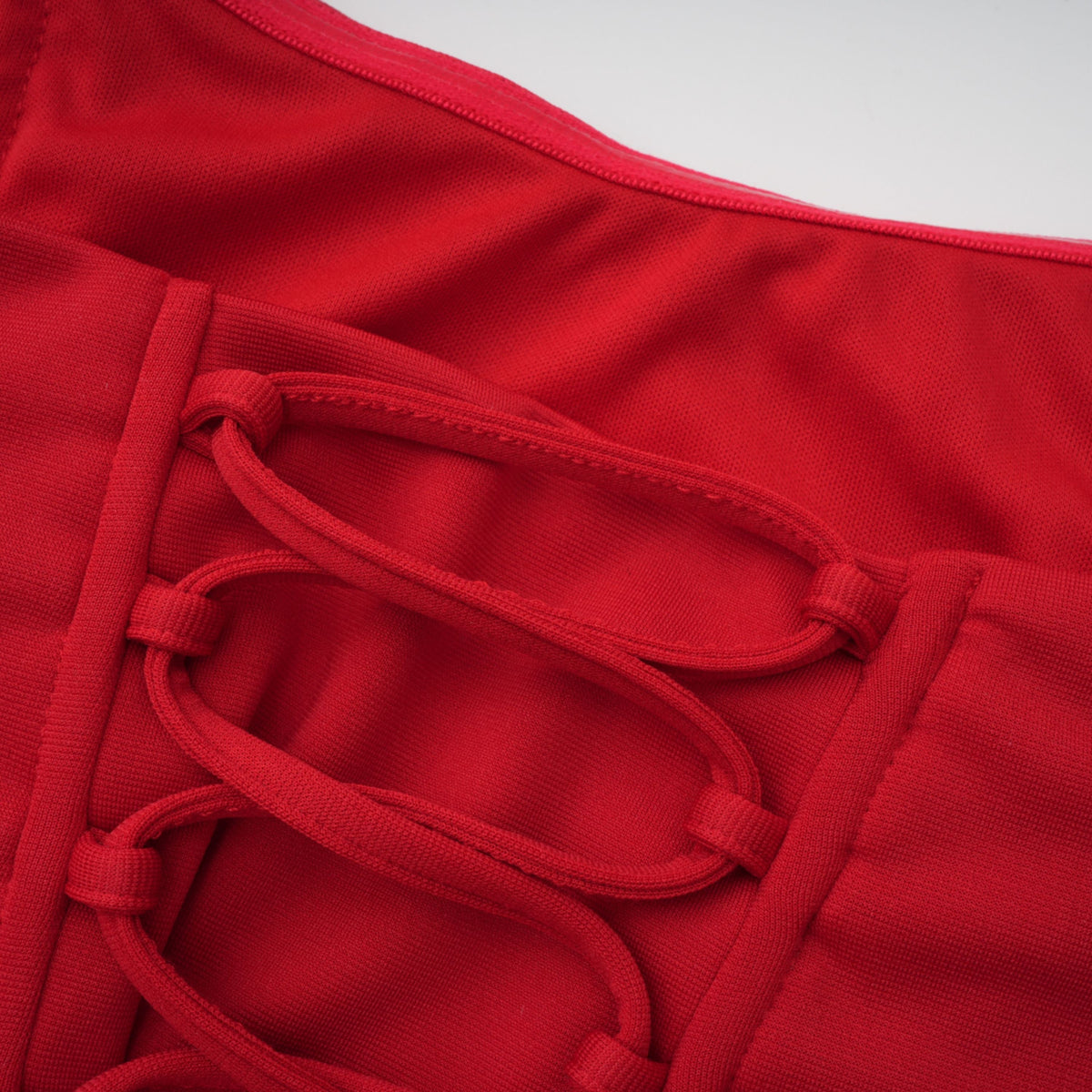 Berit Red Scarf Off Shoulder Ruched Maxi Dress