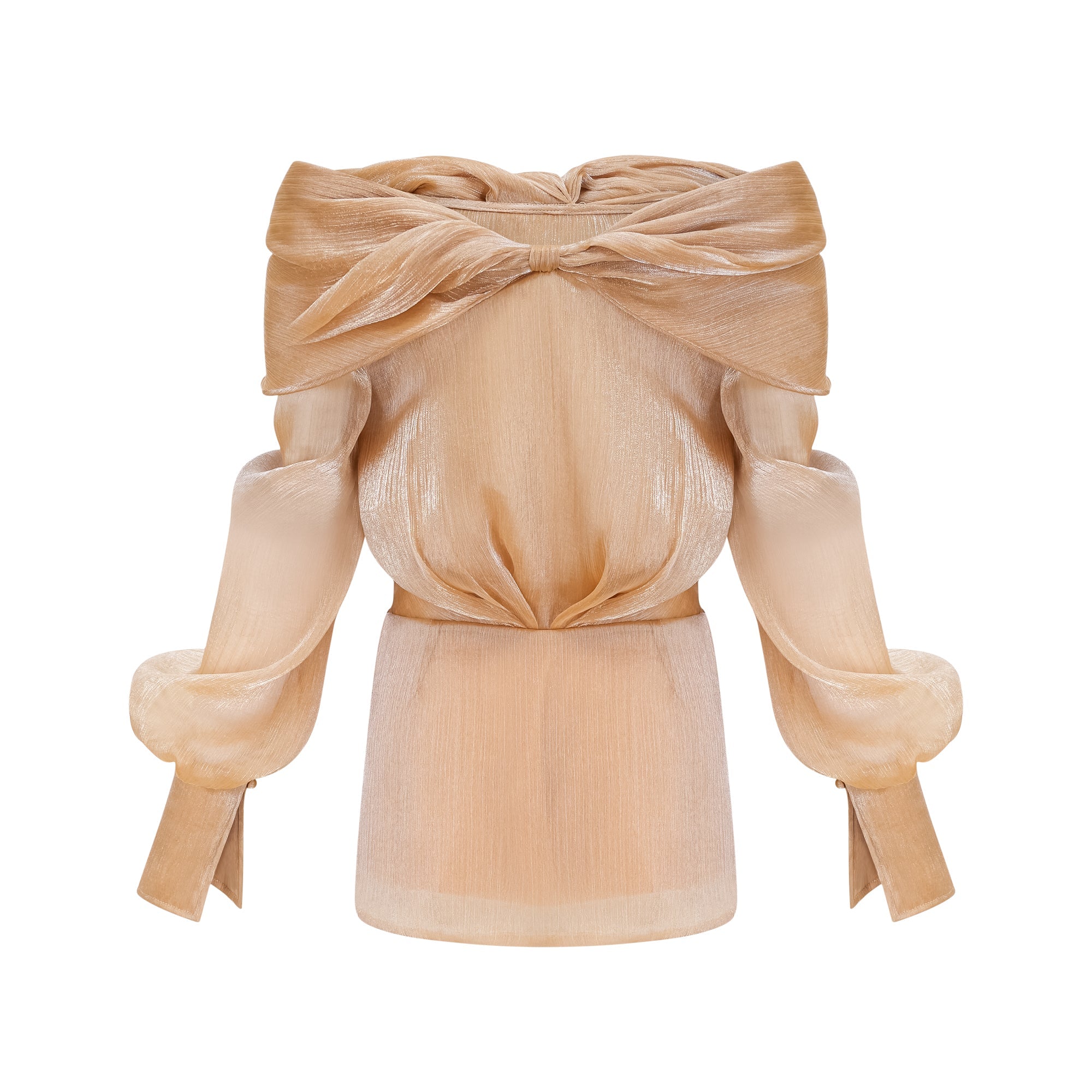 Adelina gold crystal-embellished panelled mini dress (Final Sale)
