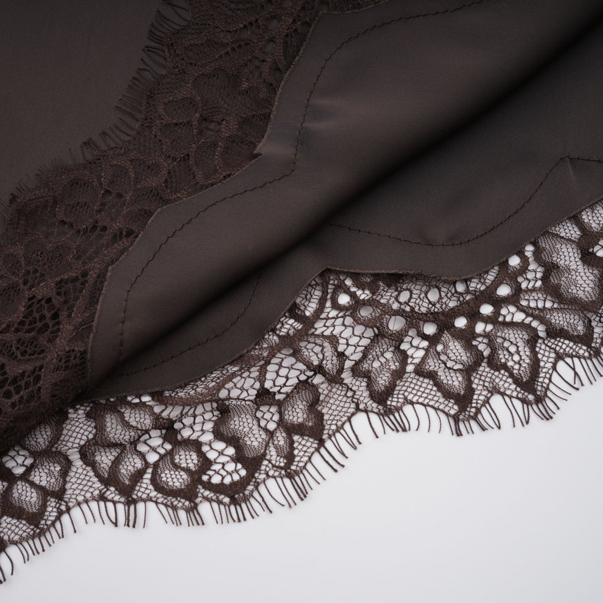 Henrik Brown Lace Trim Dress (Final Sale-US Only)