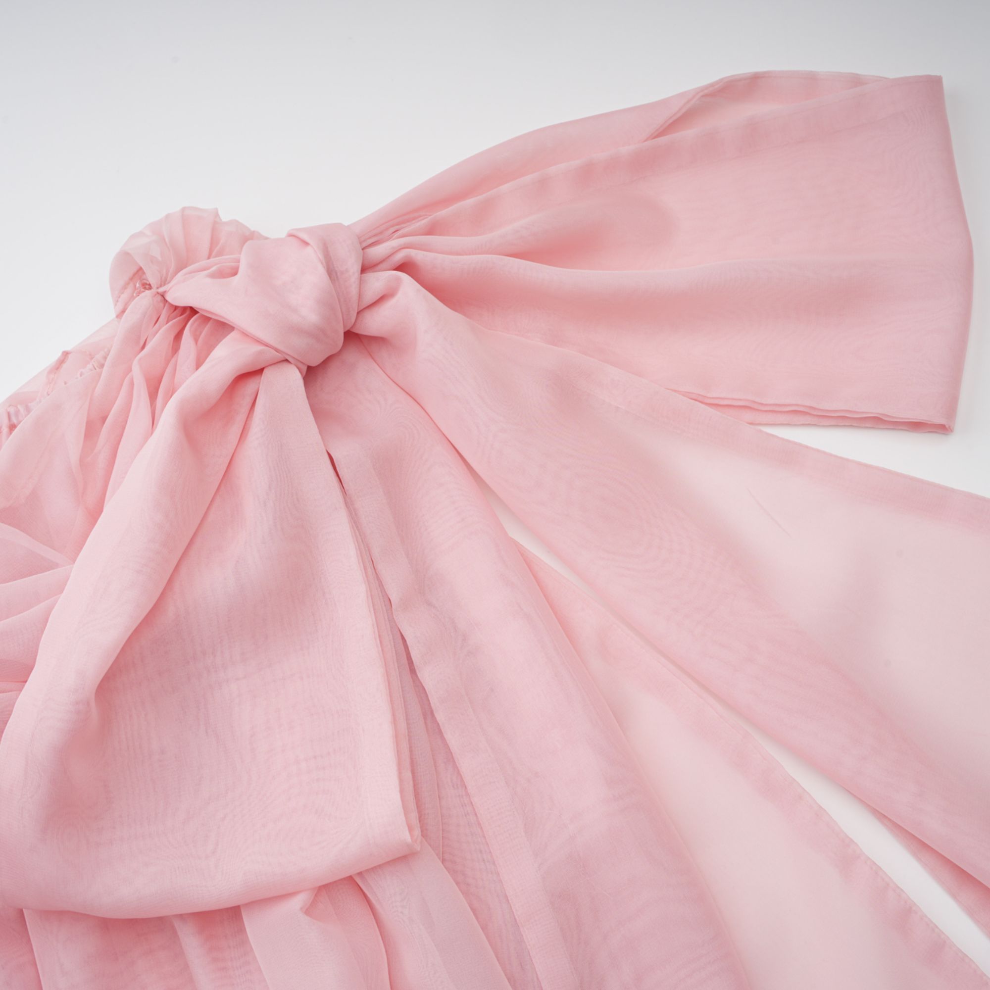 Avril pink bow draped slip mini dress (Final Sale)