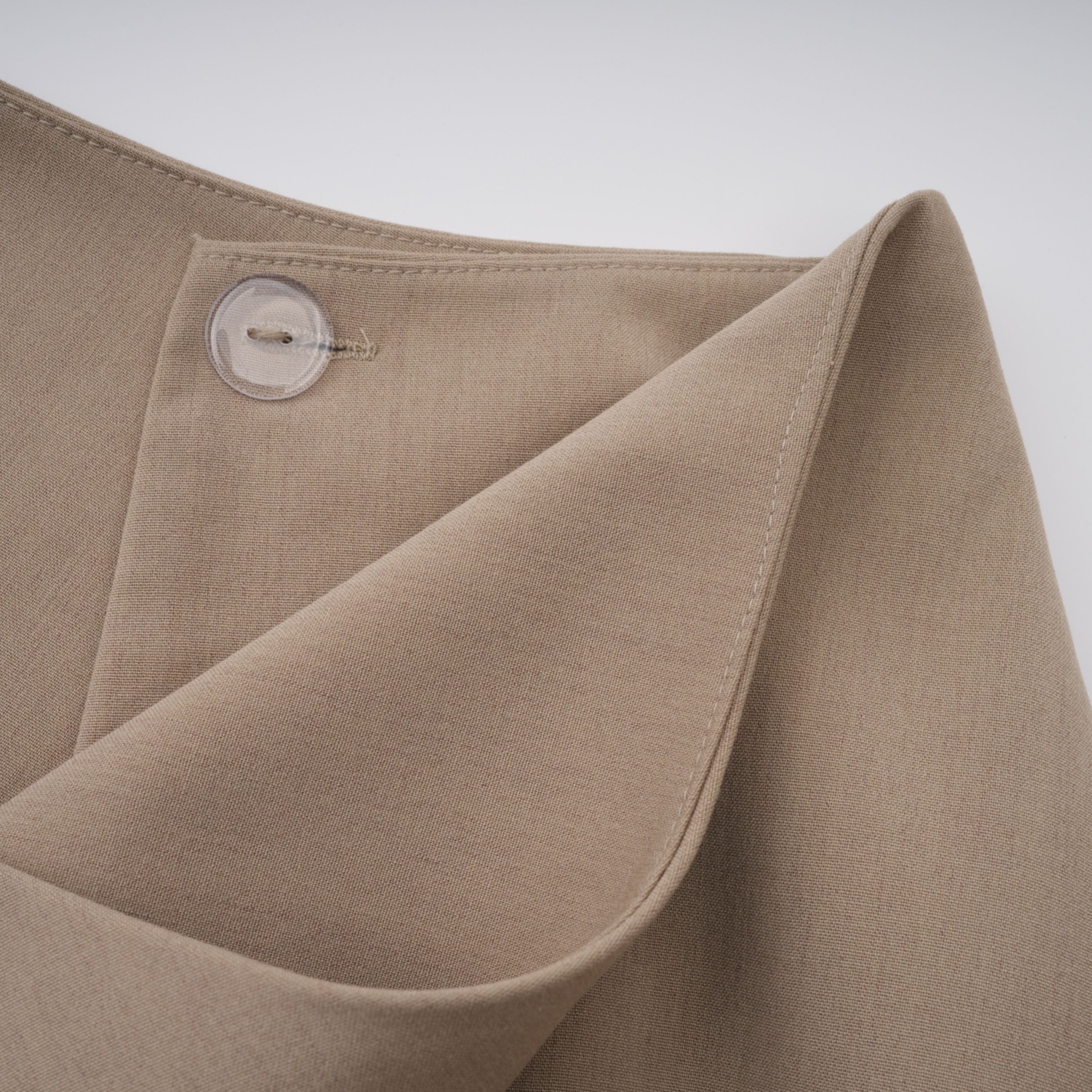 Filomena Beige Draped Asymmetrical Mini Skirt