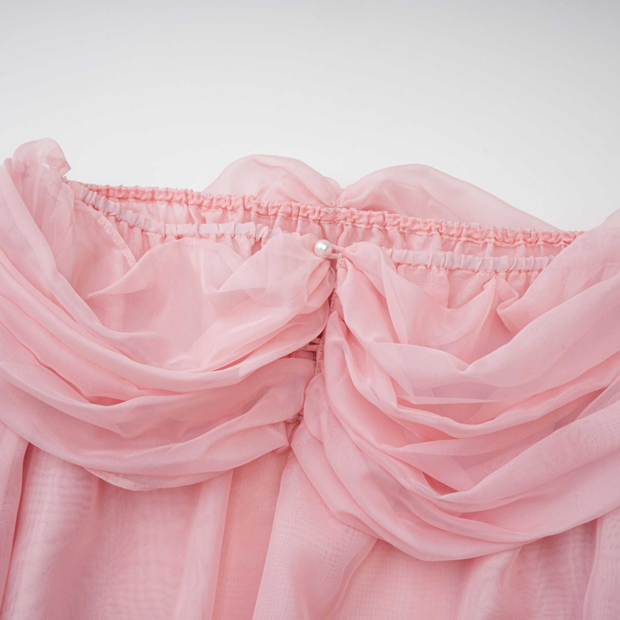 Avril pink bow draped slip mini dress (Final Sale)