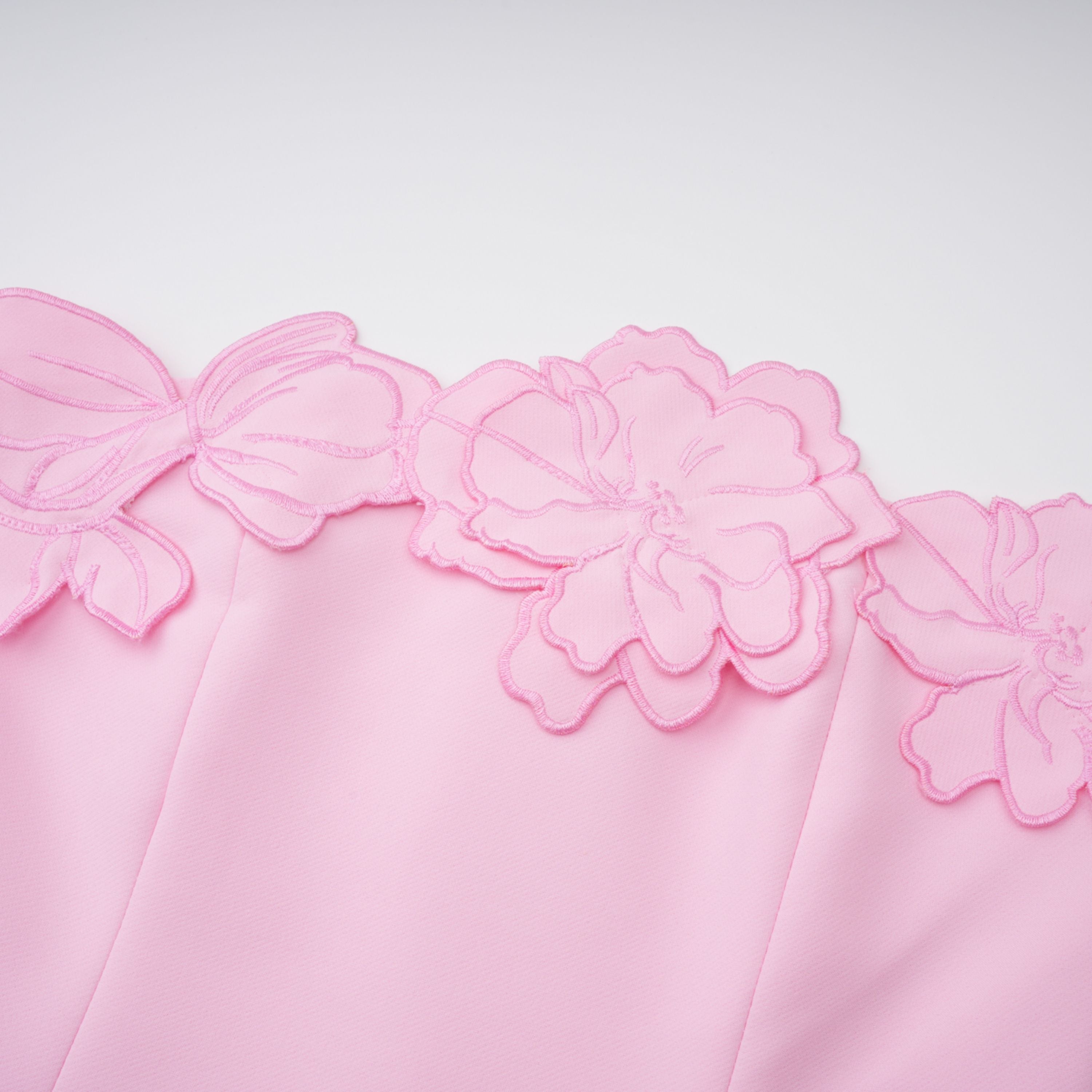 Inga Pink Strapless Floral Embroidered Maxi Dress (Final Sale-US Only)