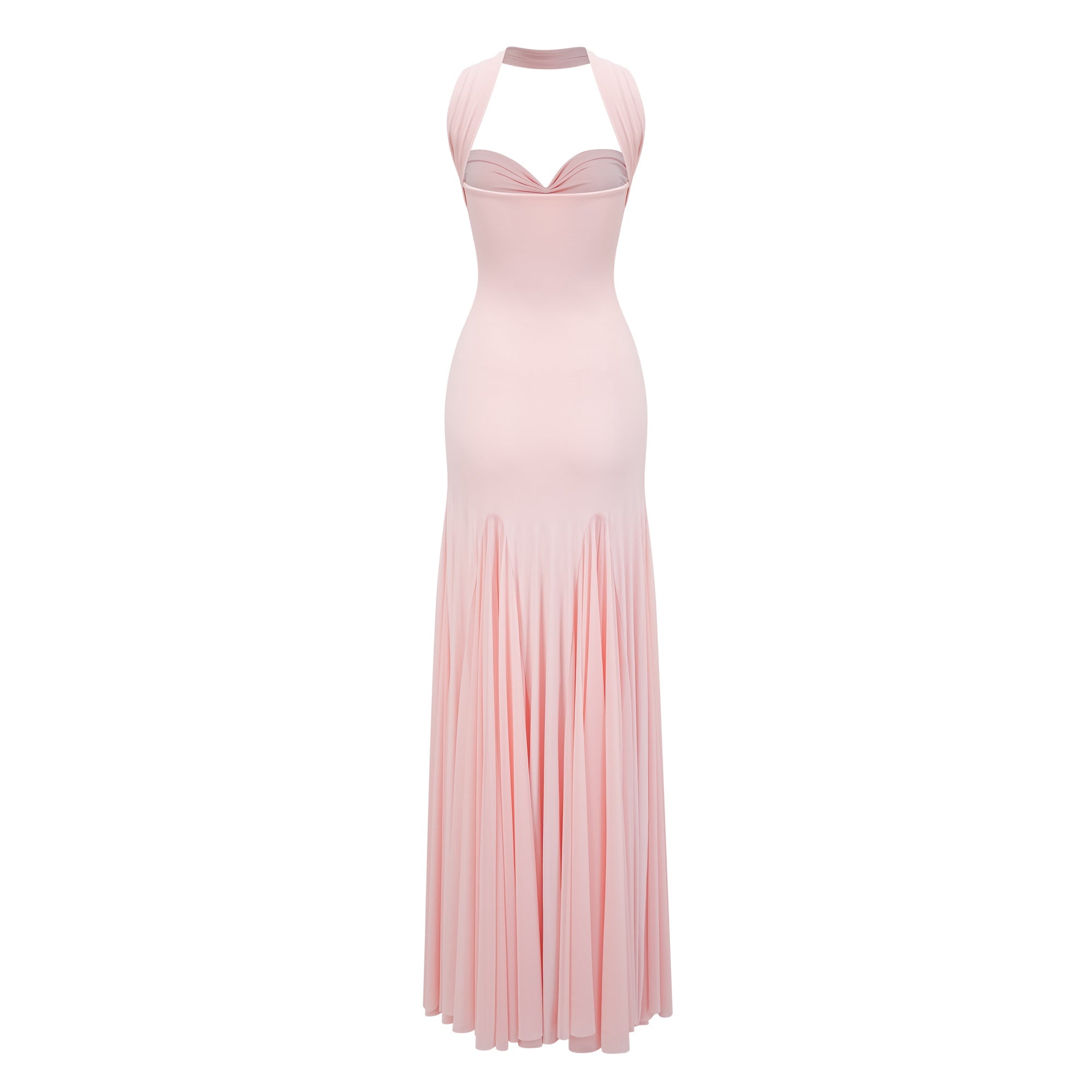 Rêverie Pink Sweetheart Neck Maxi Dress