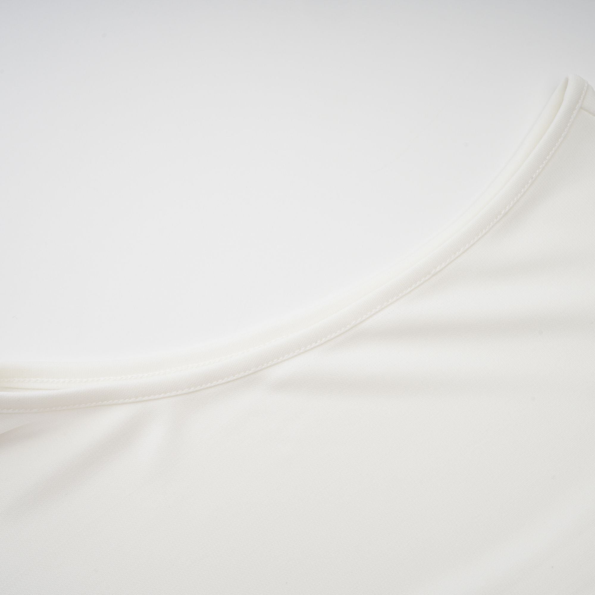 Mystérieuse White Turtleneck Draped Maxi Dress