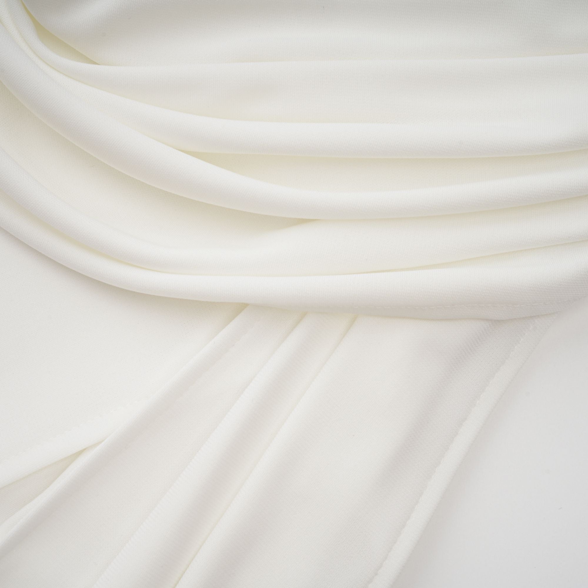 Mystérieuse White Turtleneck Draped Maxi Dress