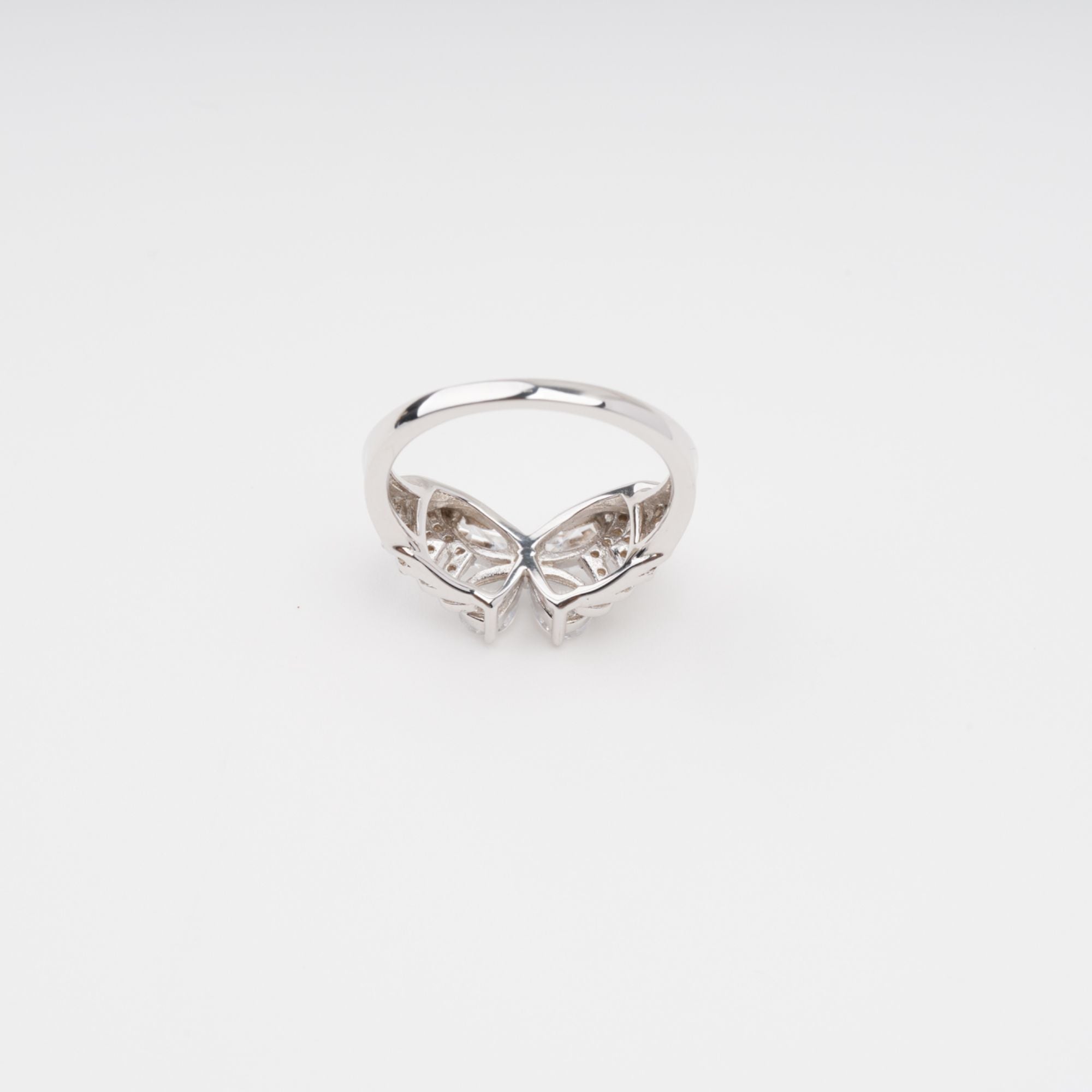 Zélie Sterling Silver Butterfly Shaped Gemstone Ring