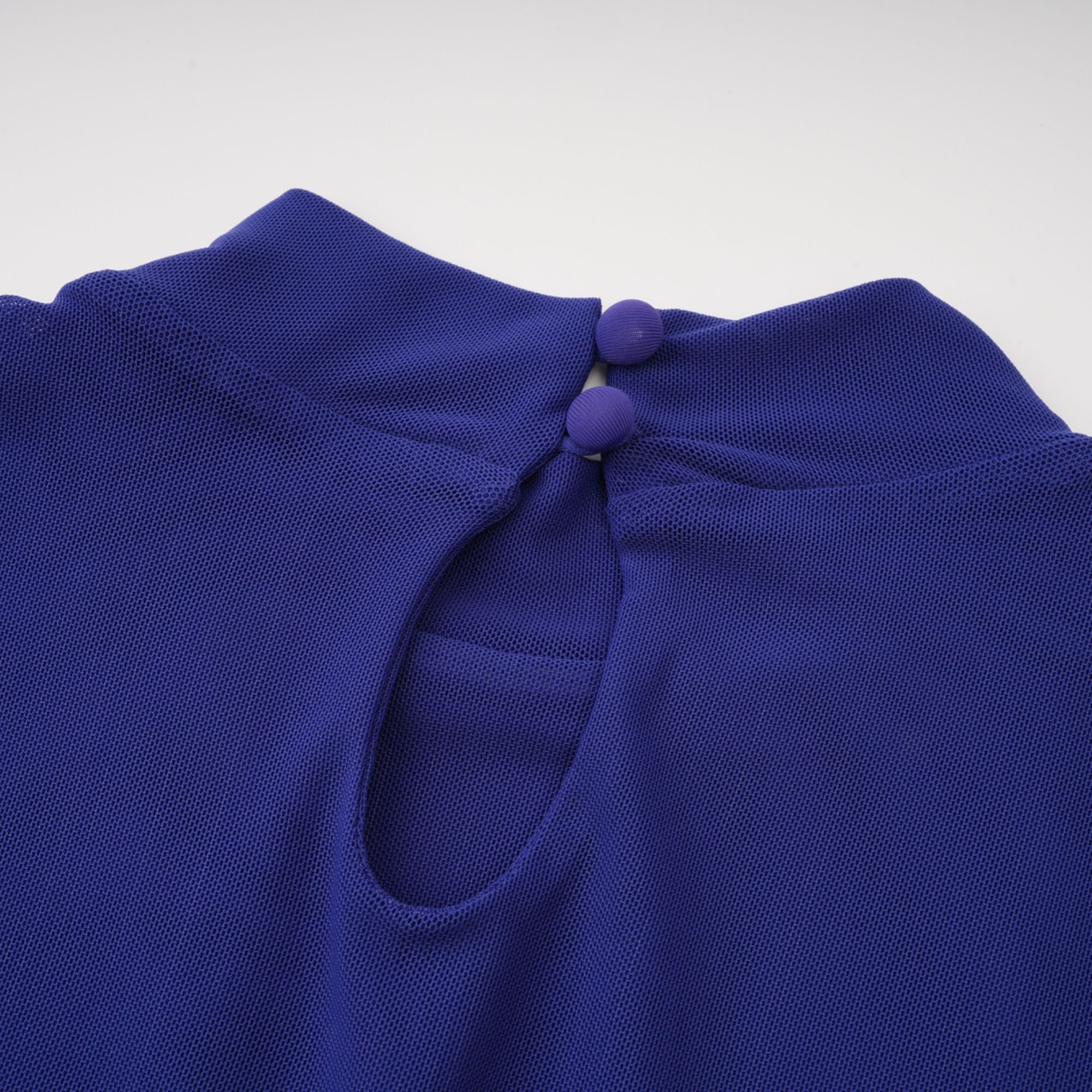 Éva Blue Draped Gathered Maxi Dress