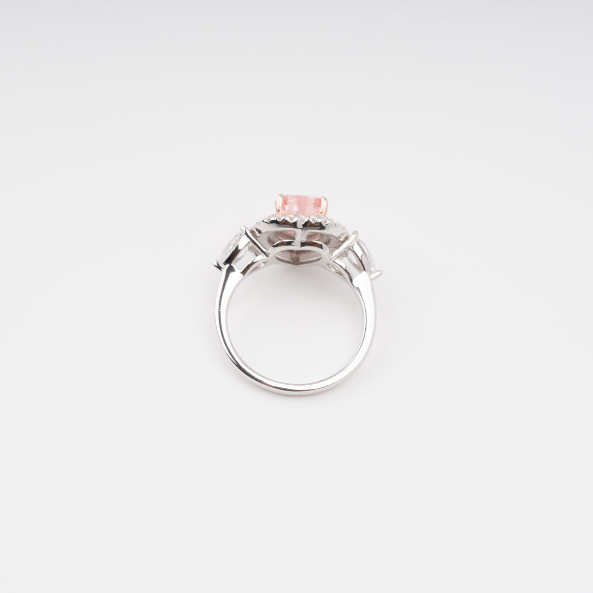Impératrice Pink Heart Cut Gemstone Sterling Silver Ring
