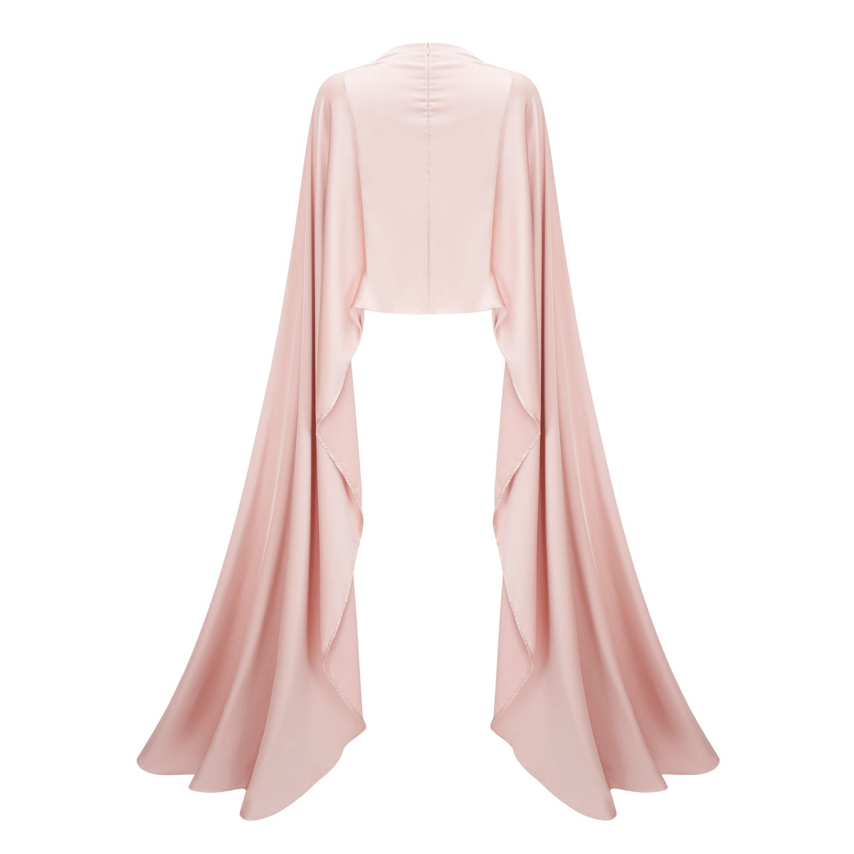 Everleigh Champagne Satin Top & Skirt Set With Cape Detail (Final Sale)