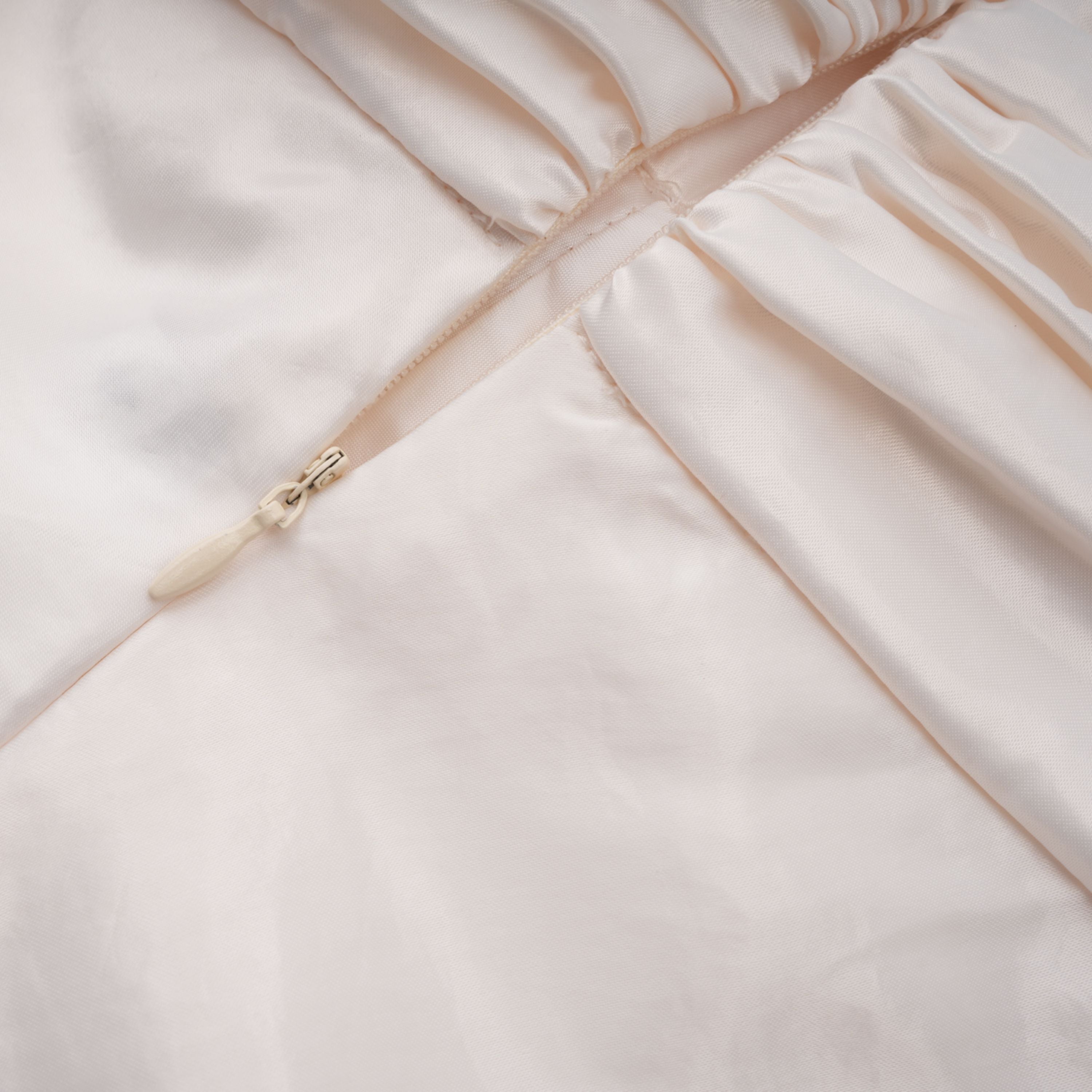 Lilla Beige Strapless Ruffled Satin Maxi Dress (Final Sale-US Only)