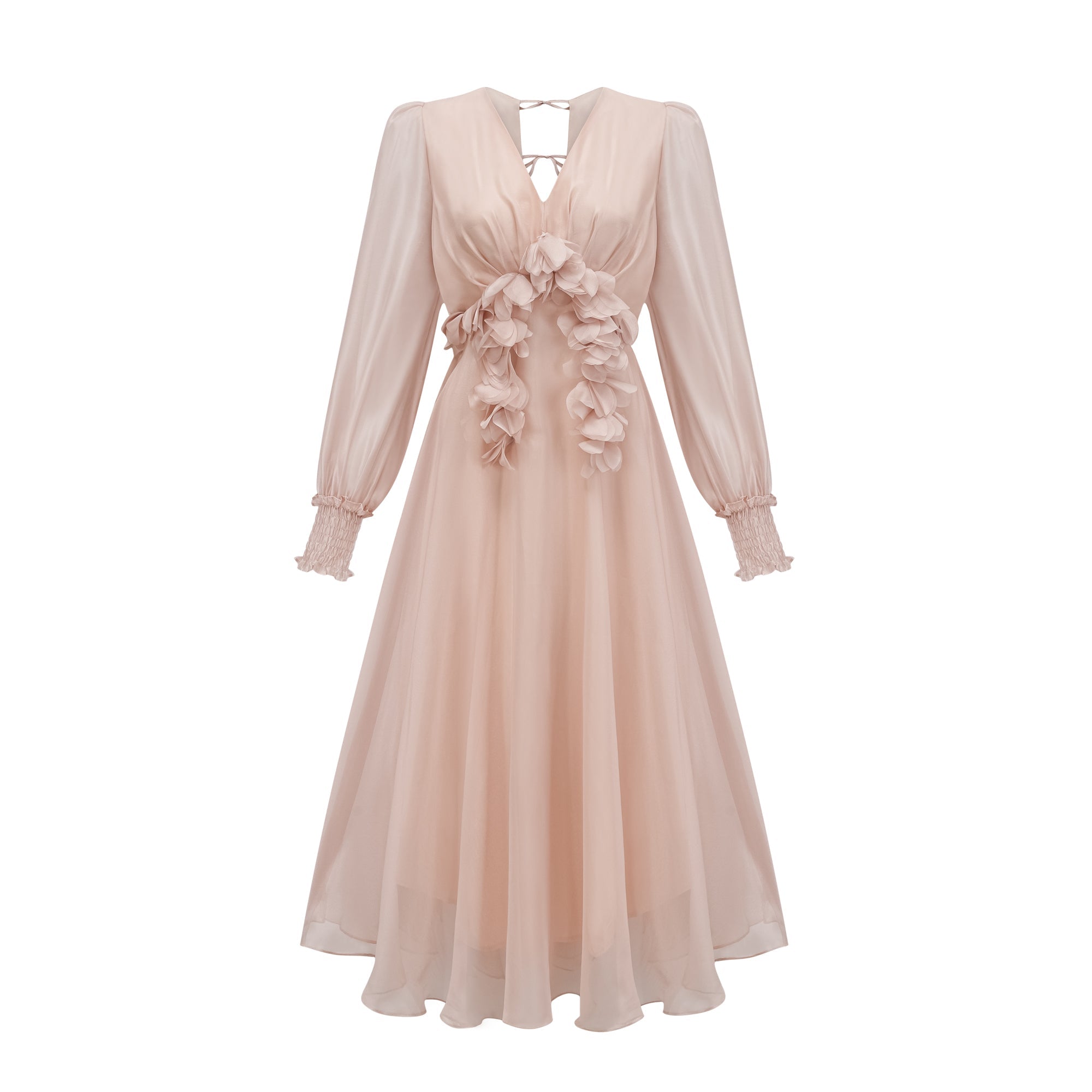 Lucie faux-floral embellished midi dress (Final Sale-US Only)