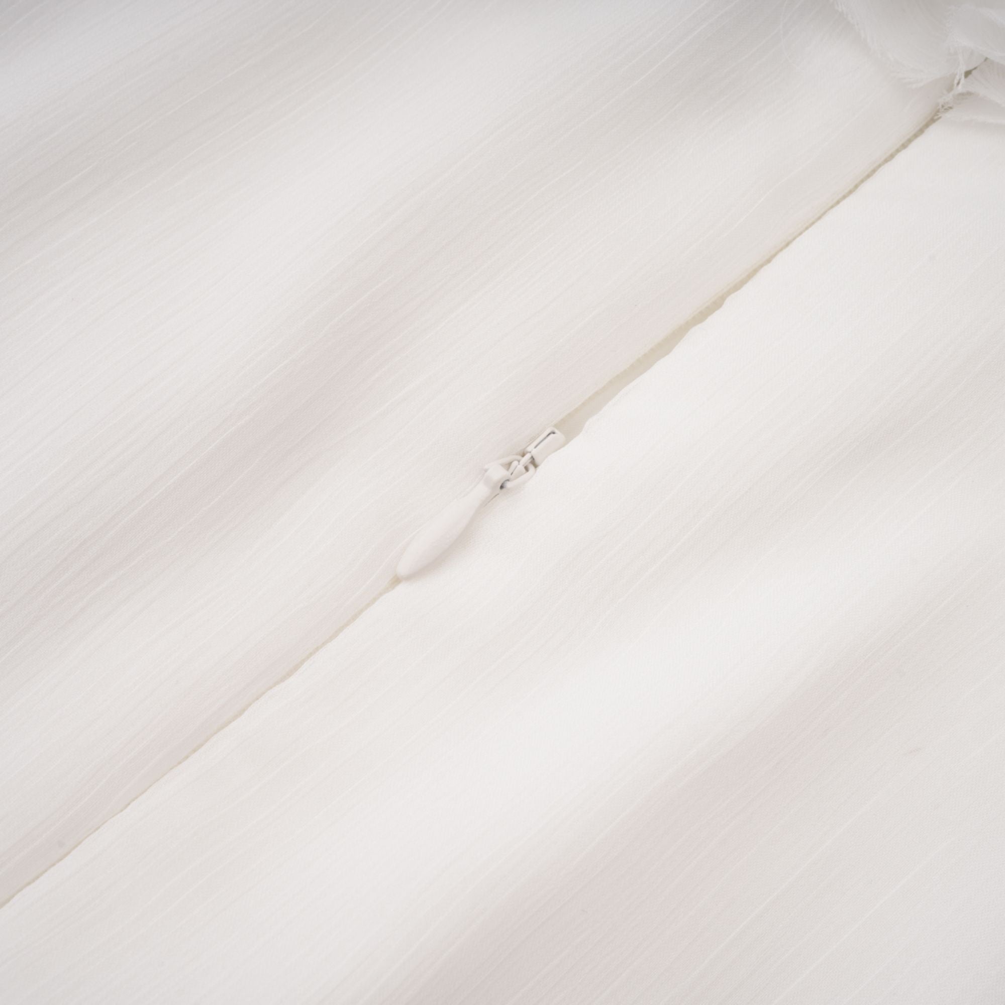 Déotille White Asymmetrical Ruched Mini Dress(Final Sale-US Only)