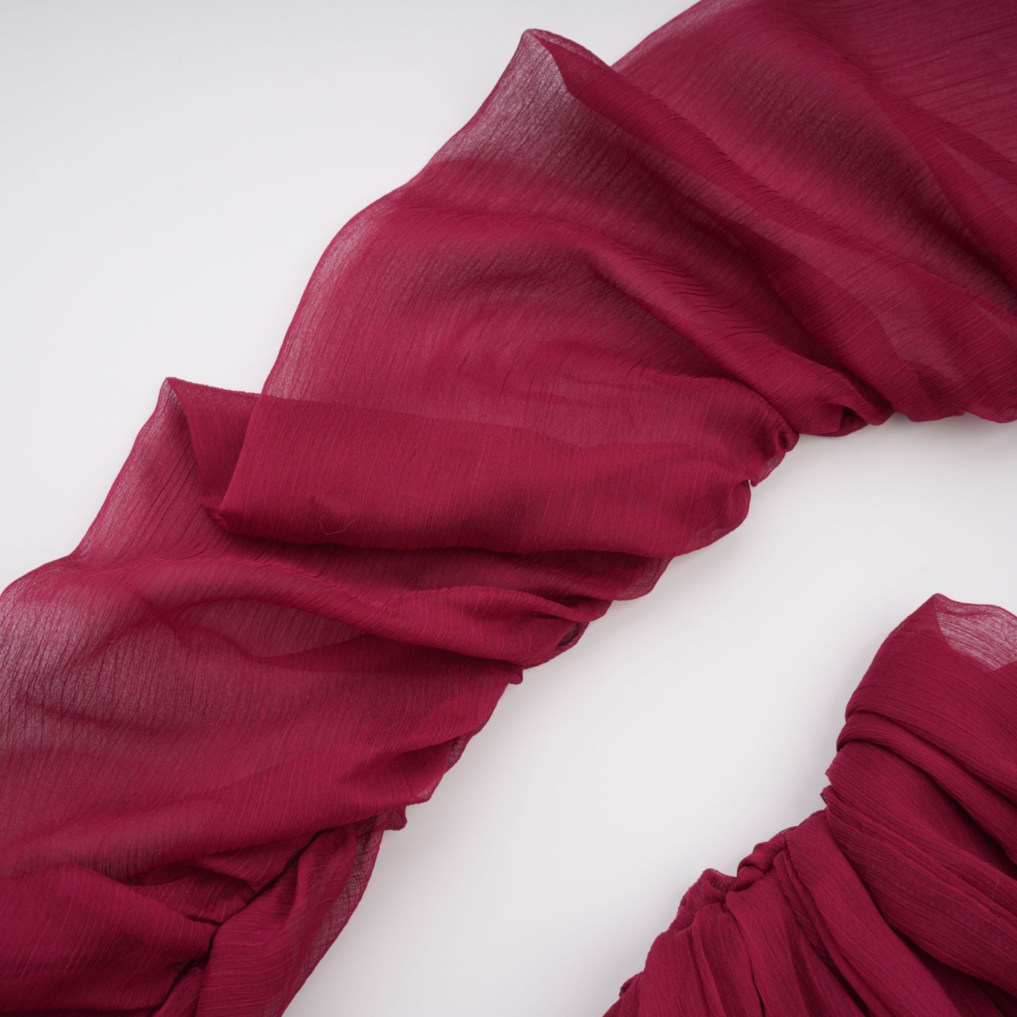 Théa Burgundy Asymmetrical Ruched Mini Dress