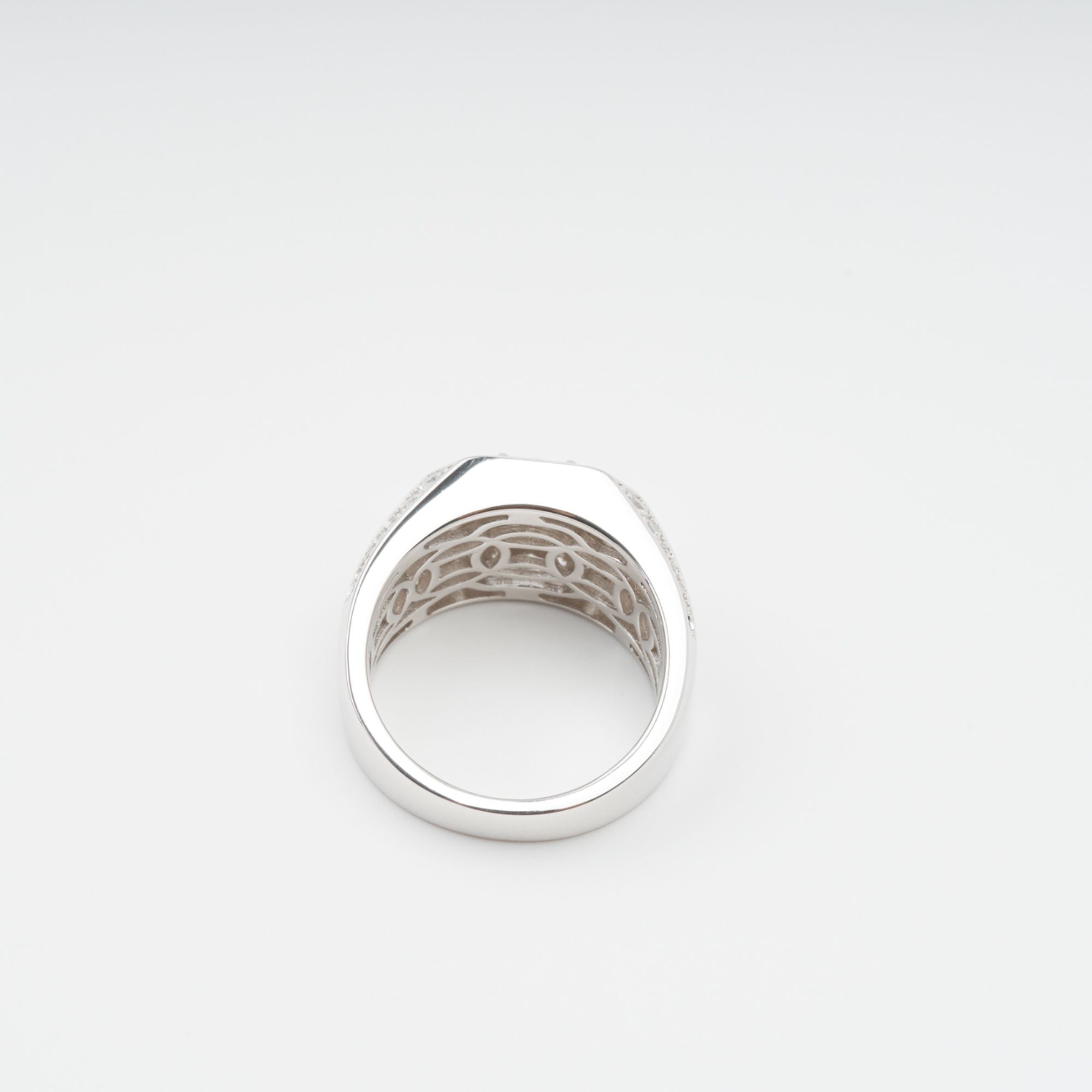 Radieuse Crystal Embellished Sterling Silver Ring