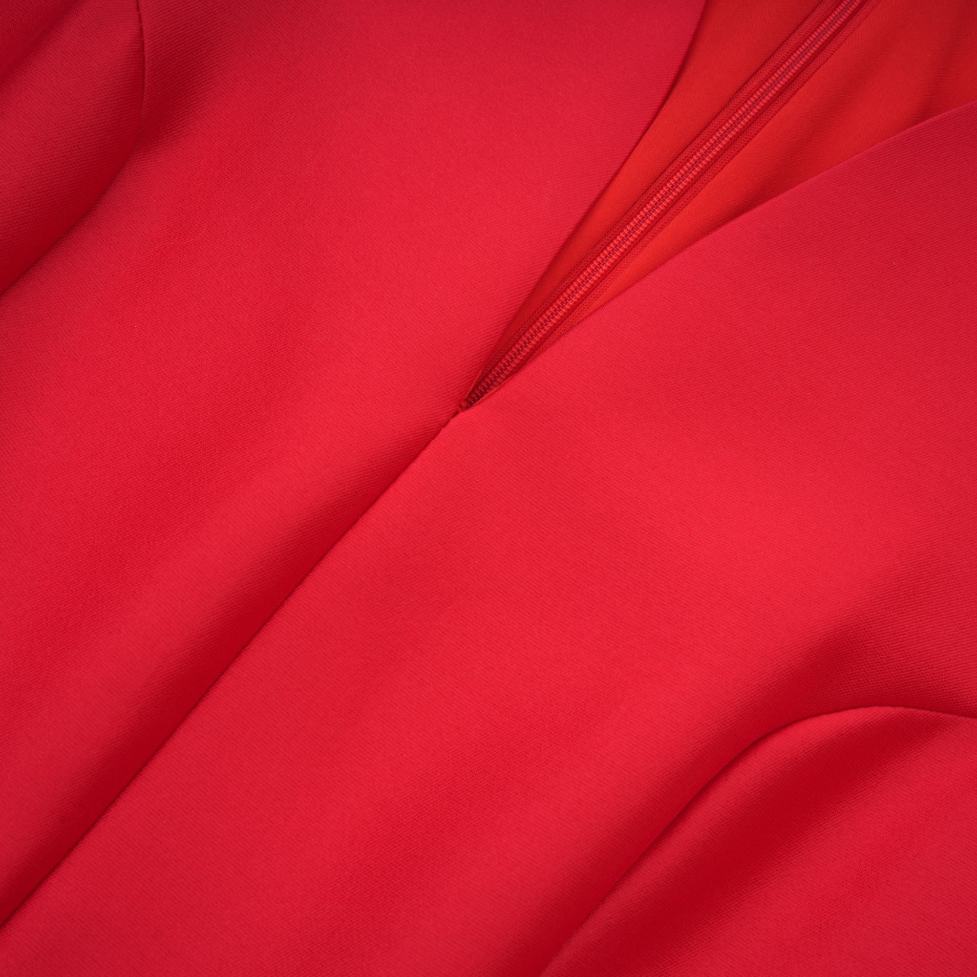 Aventin Red Godet Design Midi Dress (Final Sale-US Only)