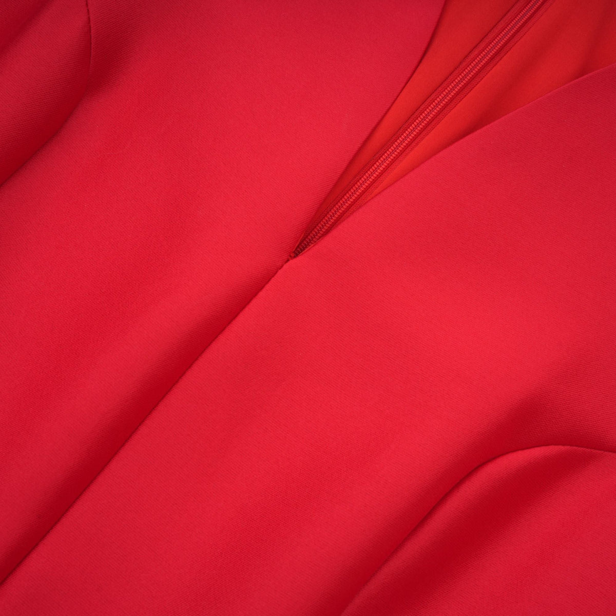 Aventin Red Godet Design Midi Dress (Final Sale-US Only)