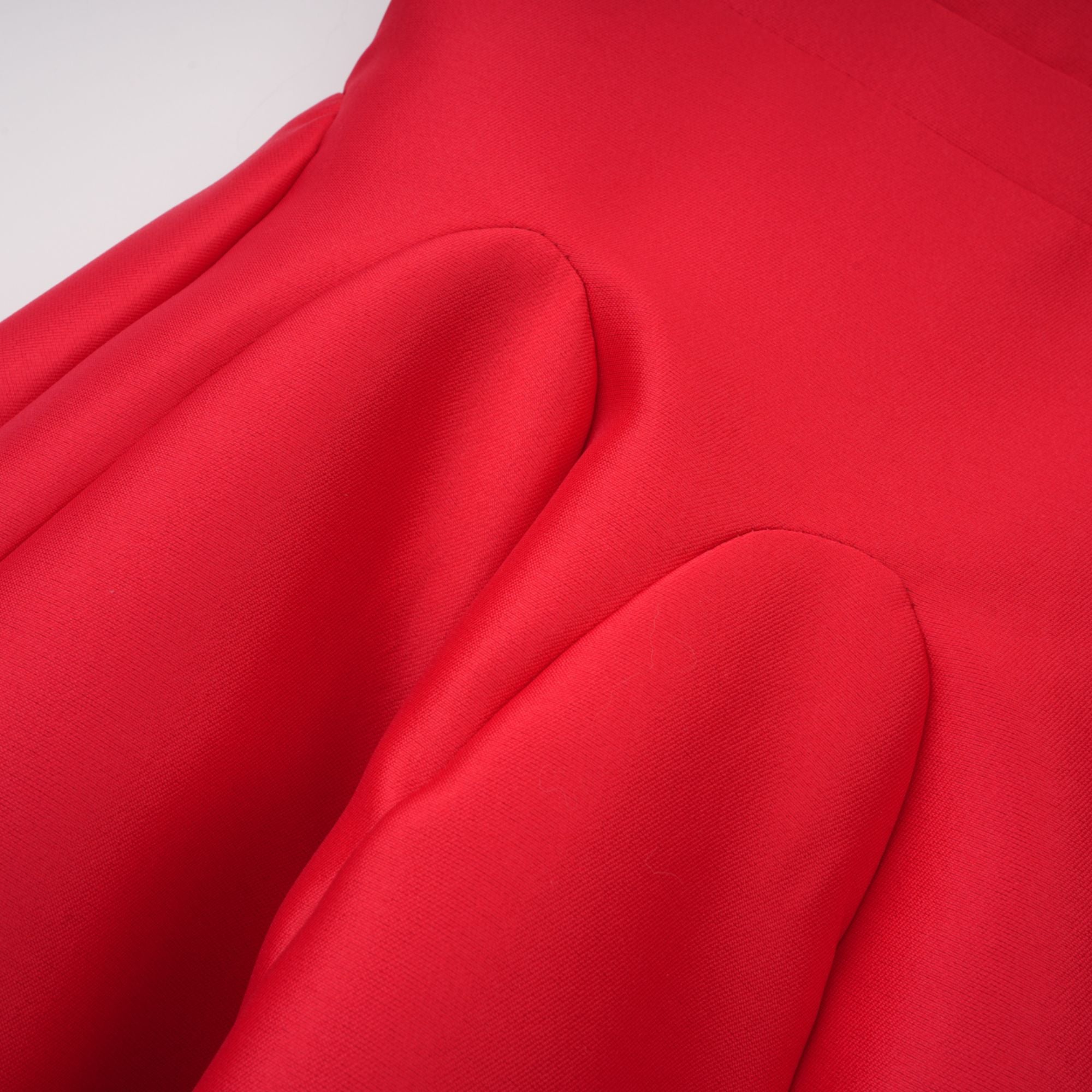 Aventin Red Godet Design Midi Dress