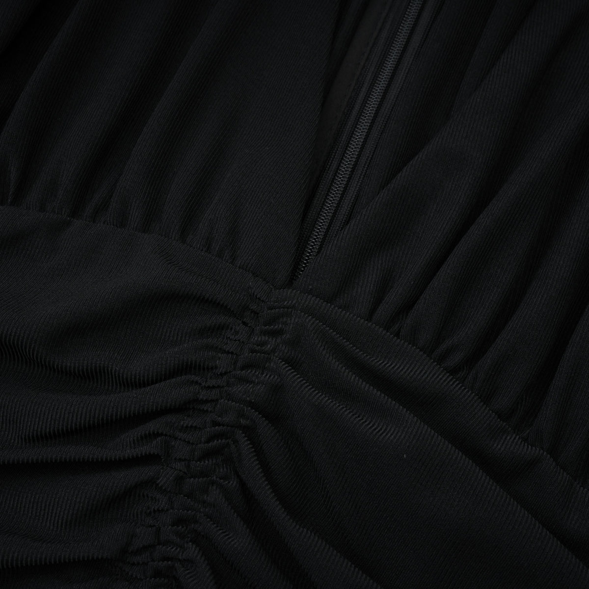 Greta Black Ruched Sheer Mesh Maxi Dress (Final Sale-US Only)