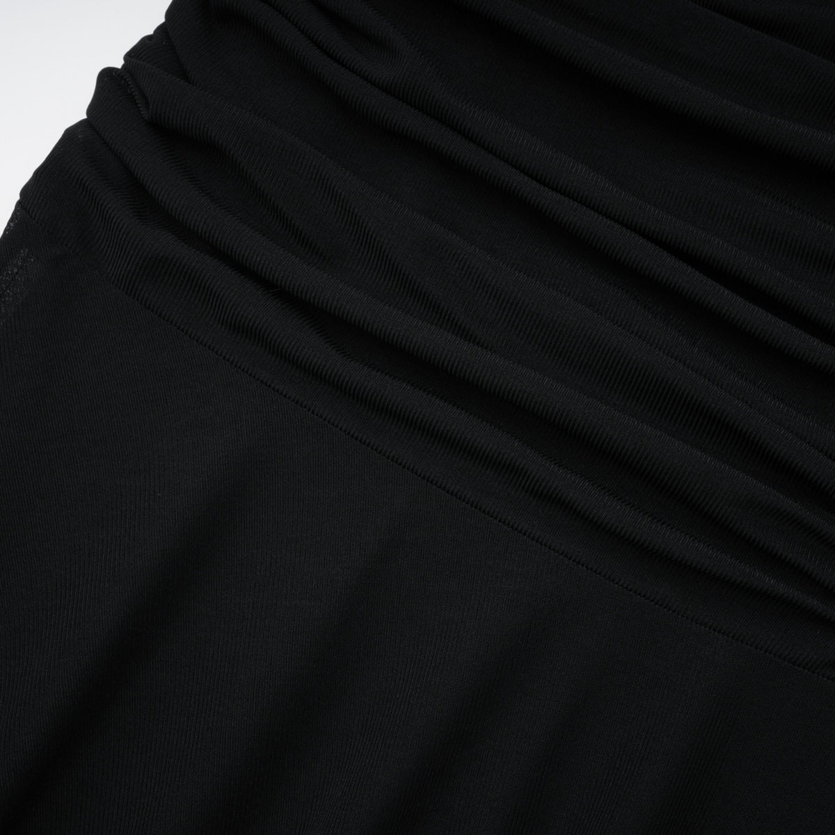 Greta Black Ruched Sheer Mesh Maxi Dress (Final Sale-US Only)