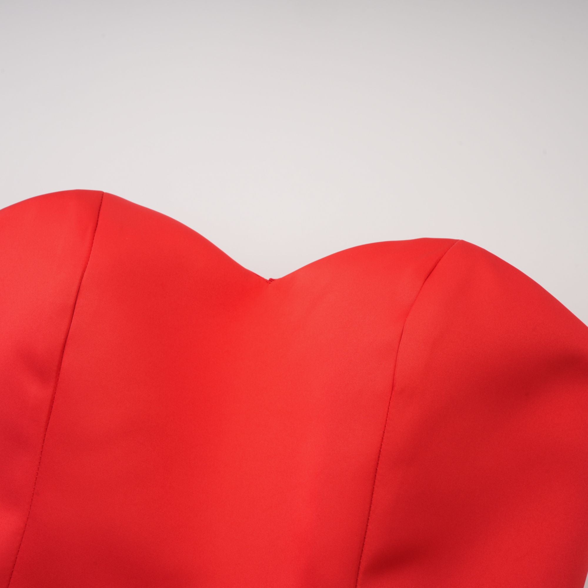 Laure Red Heart Off-shoulder Mini Dress (Final Sale-US Only)