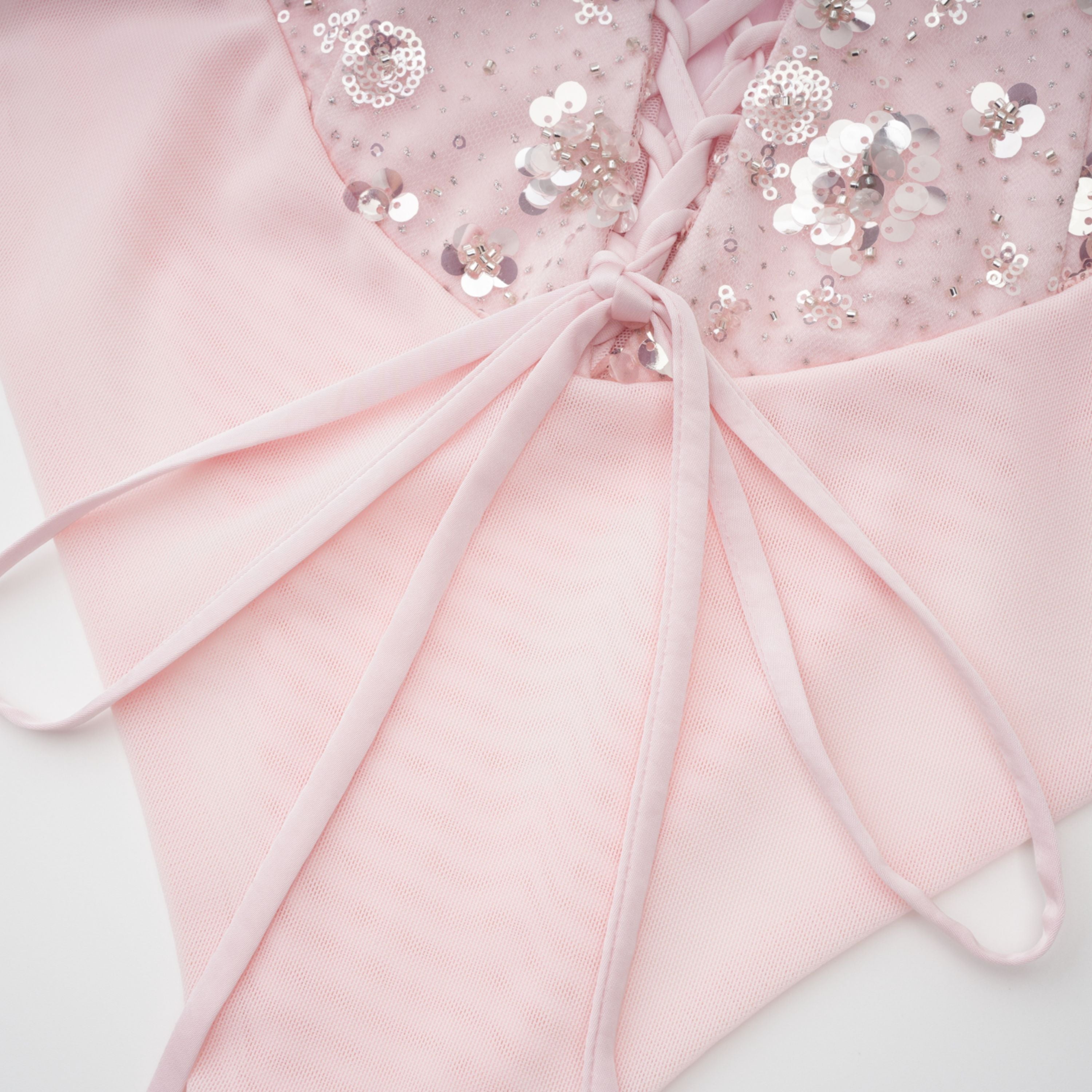Teodora Pink Corseted Bodysuit & Satin Skirt Set (Final Sale-US Only)