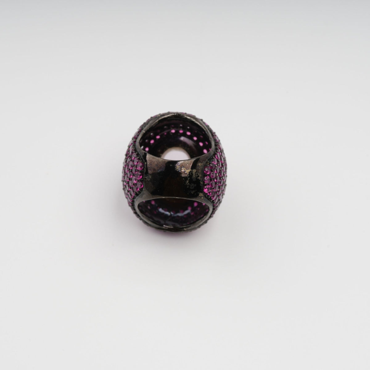 Orbite Pink Oval Quartz Gemstone Ring