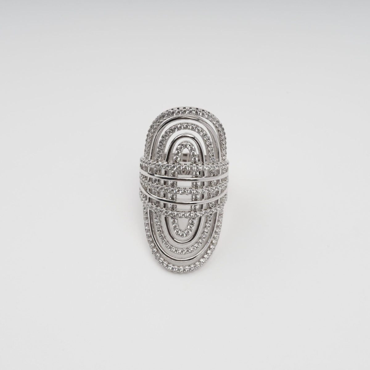 Médaille Geometric Multi-Band Sterling Silver Ring