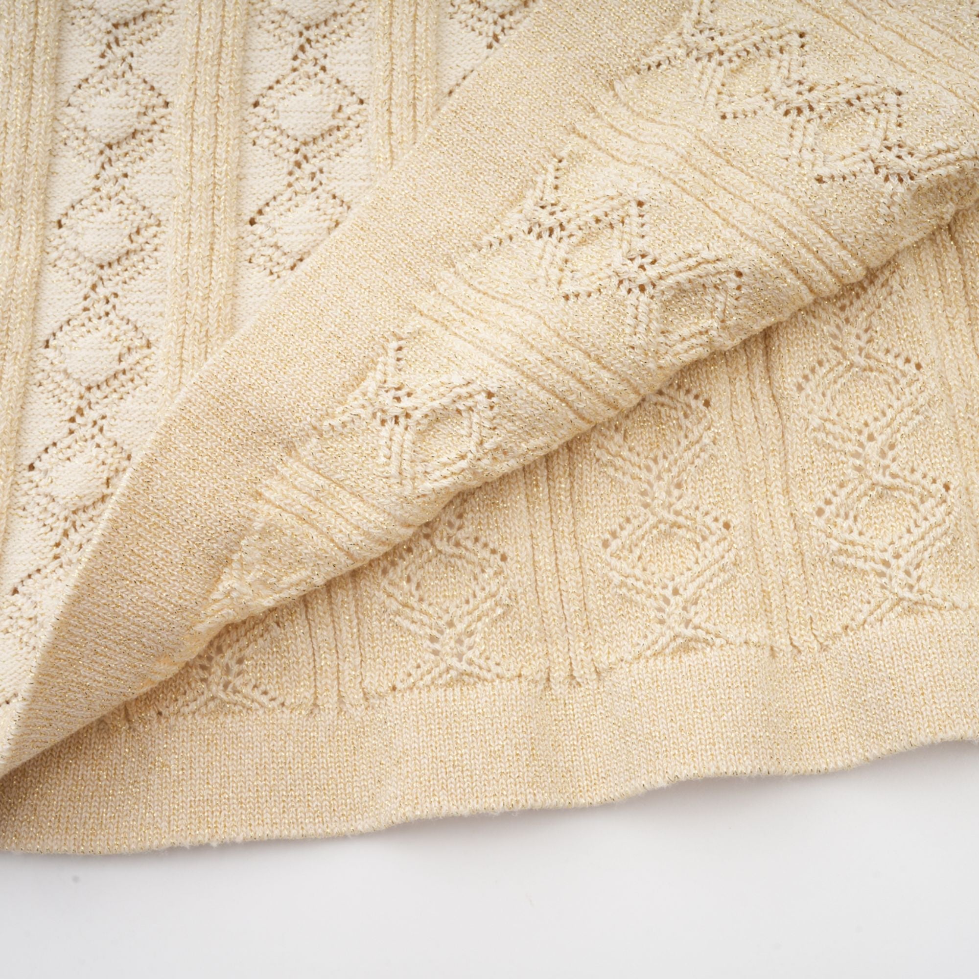 Élodie knitted long-sleeve midi dress in Neutrals