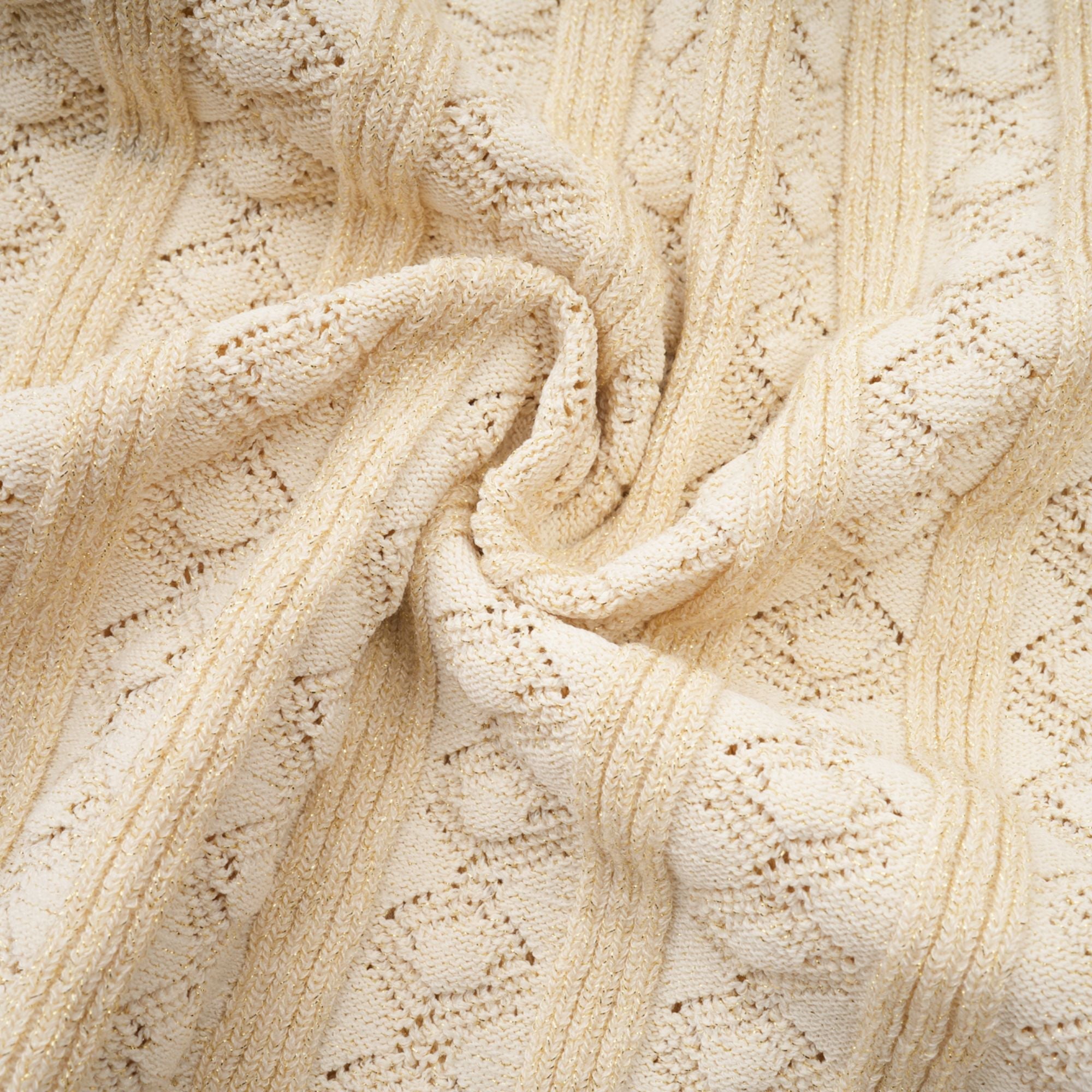 Élodie knitted long-sleeve midi dress in Neutrals